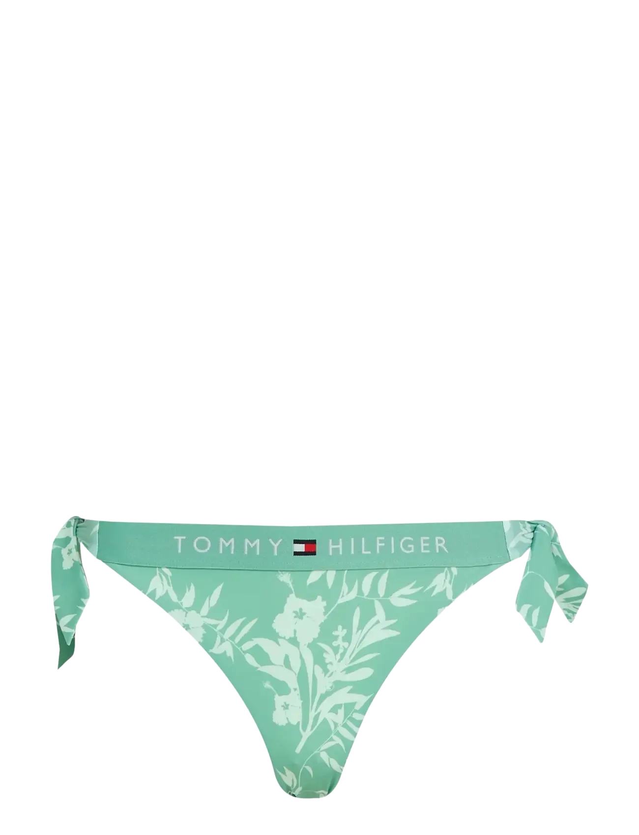 Tommy Hilfiger CHEEKY SIDE TIE BIKINI PRINT - Bademode - FLORAL TROPIC AOP FORT GREEN / green