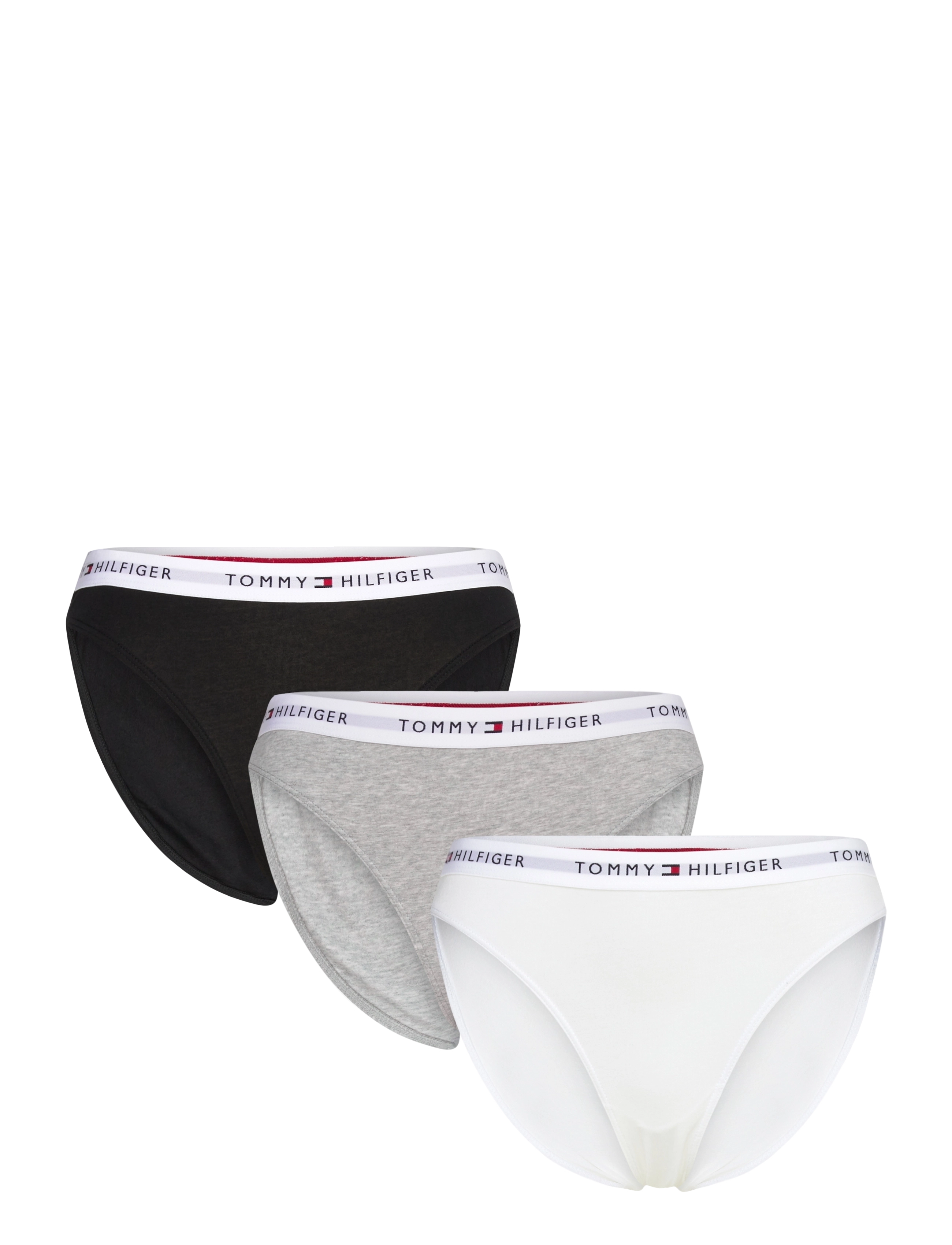 Tommy Hilfiger - 3 PACK BIKINI - laveste priser - white/black/grey heather - 1