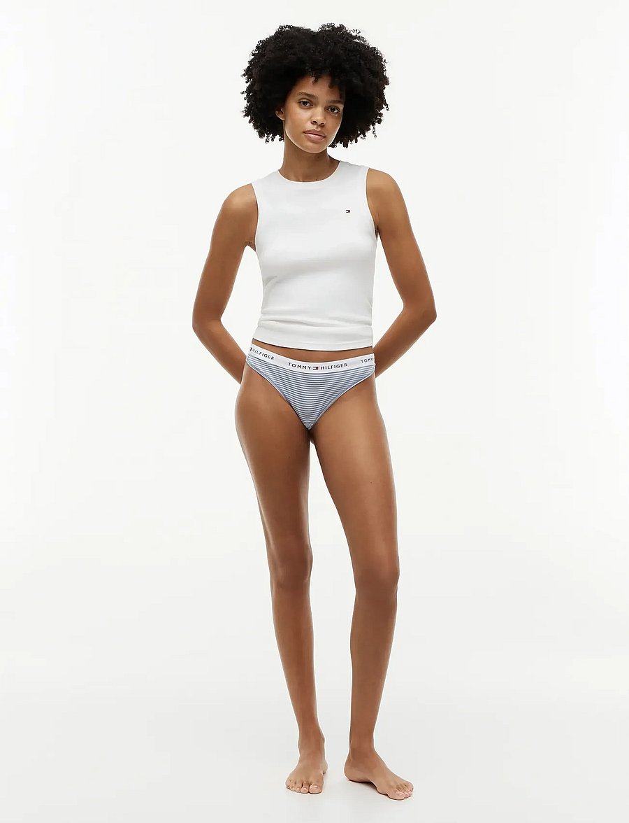 Tommy Hilfiger - 3 PACK THONG (EXT.SIZES) - stringid - classic pink mini stripe grey htr - 2