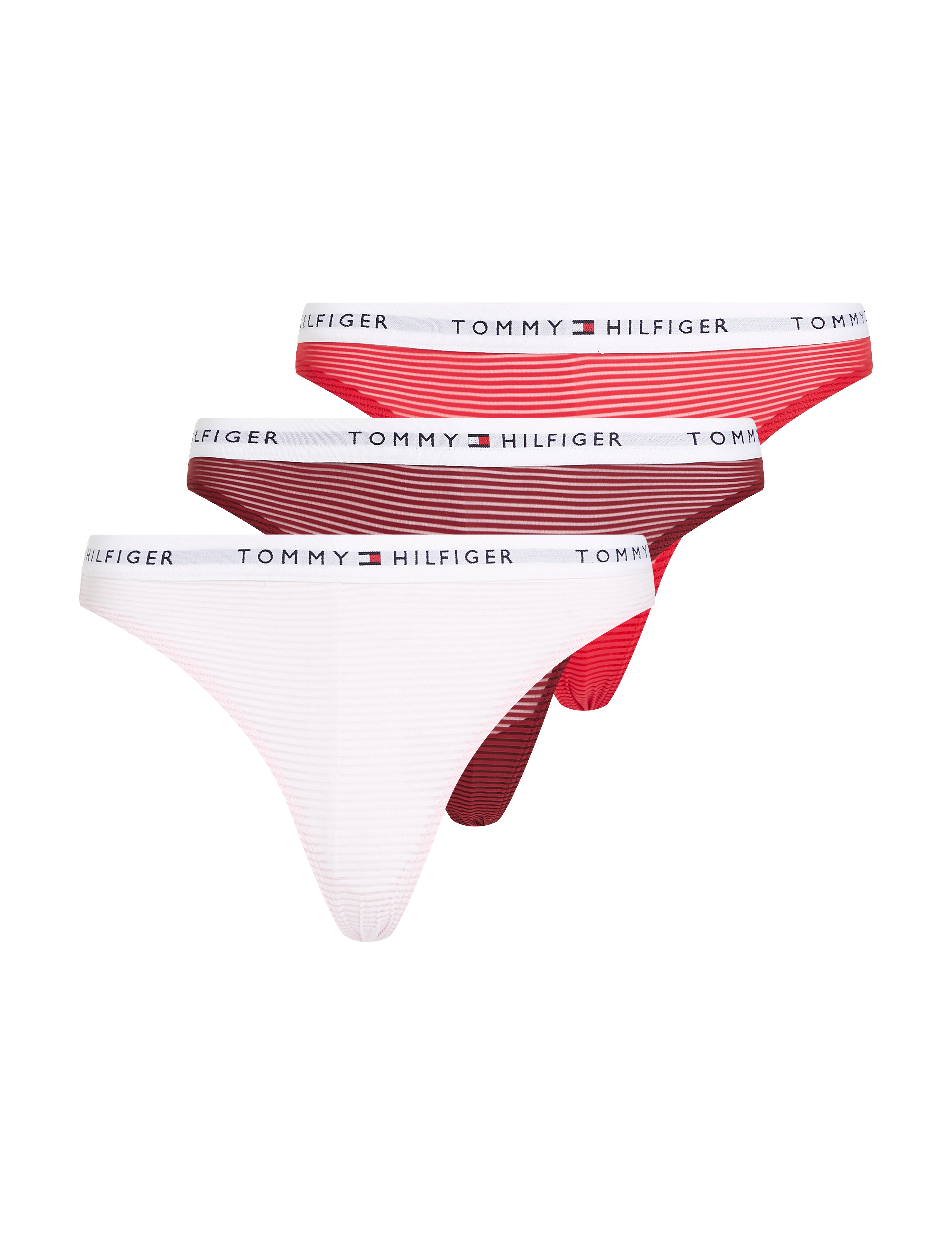 Tommy Hilfiger - 3 PACK MESH THONG - pearly pink/deep rouge/crimson - 1