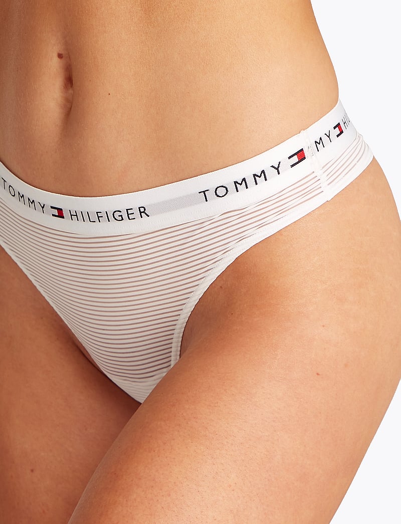 Tommy Hilfiger - 3 PACK MESH THONG - thongs - white/ brilliant orange/ dark night - 2