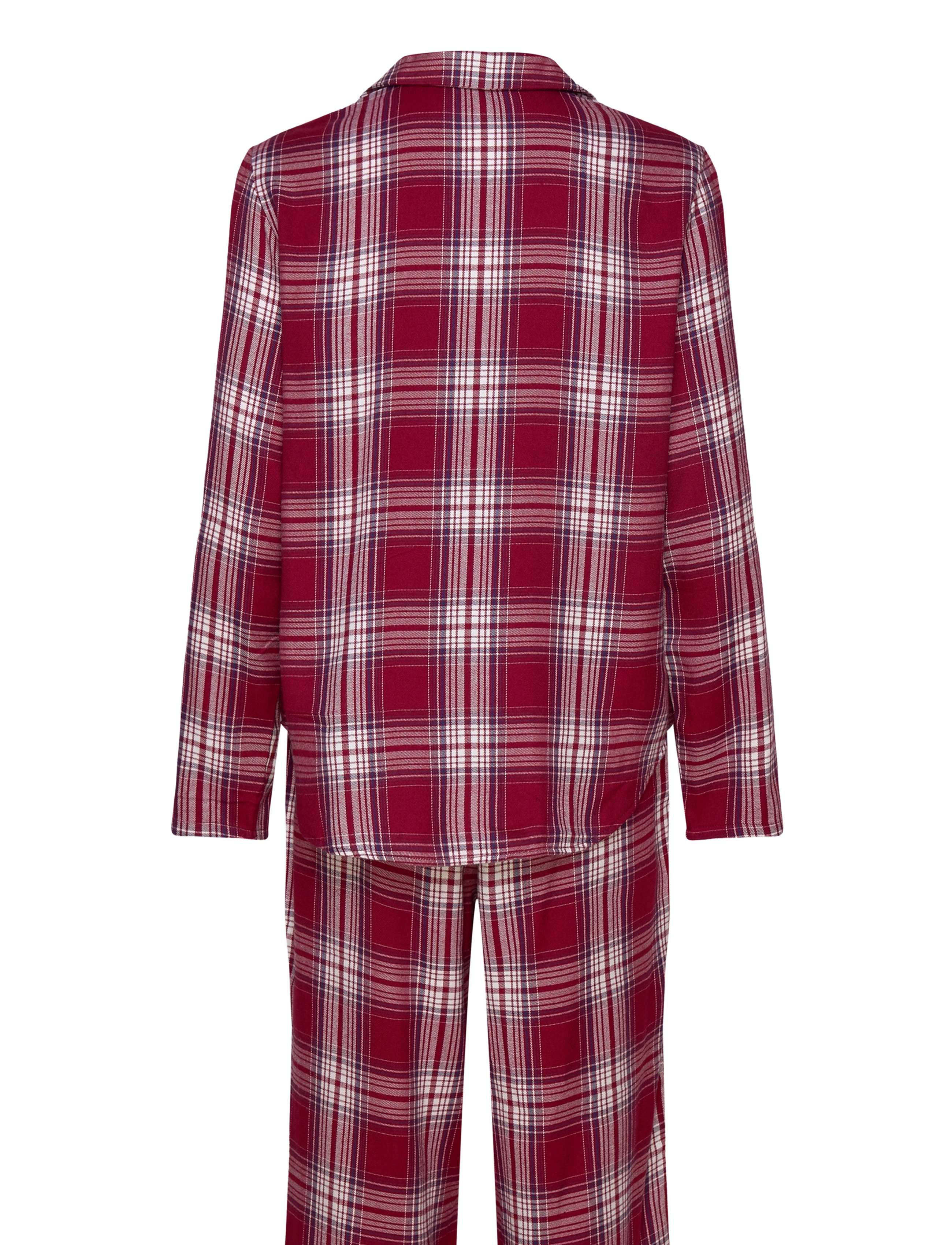 Tommy Hilfiger - LS FLNL SHIRT PJ SET (EXT.SIZE) - plaid check deep rouge - 2