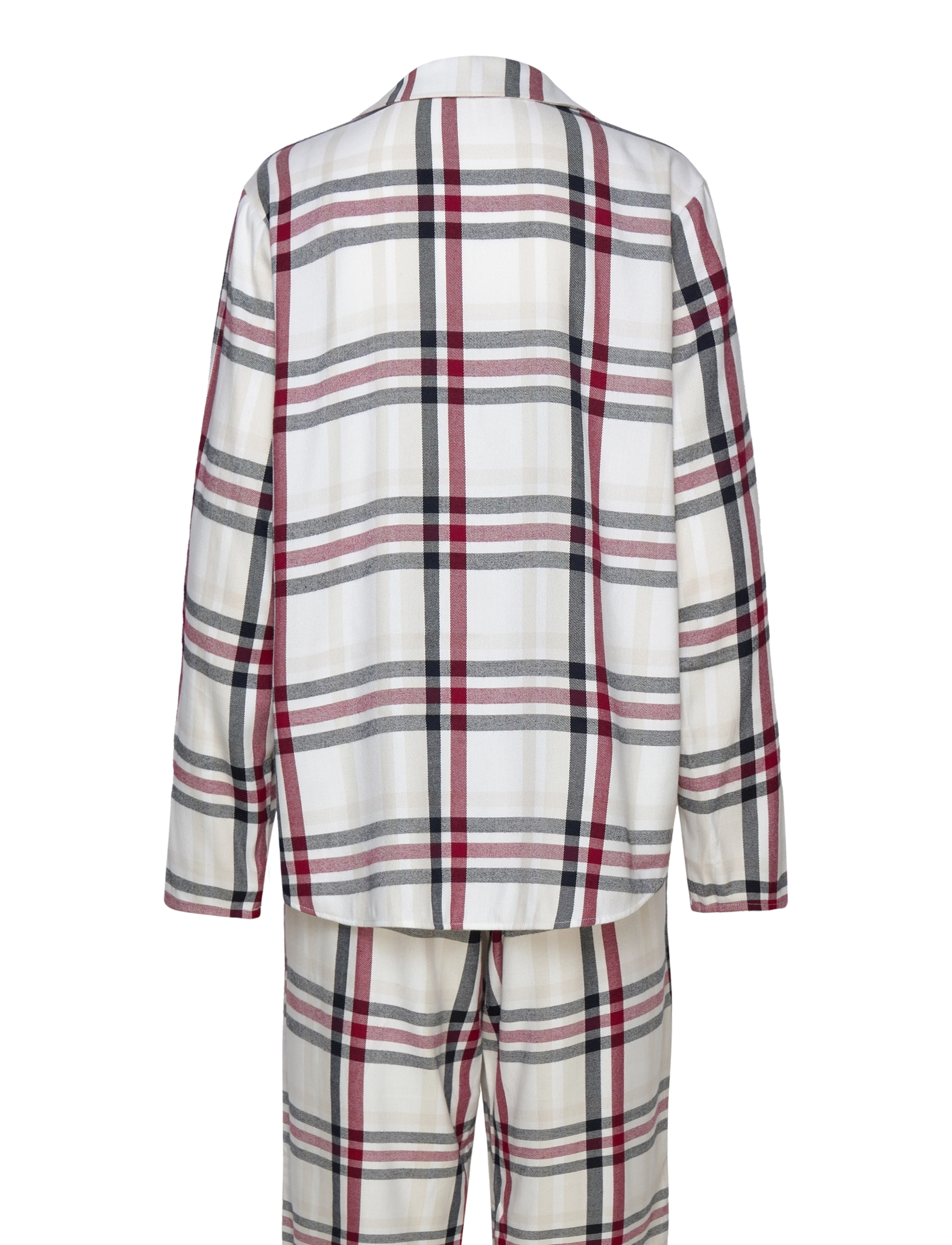 Tommy Hilfiger - GIFT FULL FLANNEL PJ SET&SLIPPER - heritage check ivory - 2