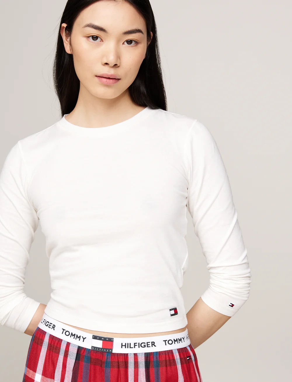 Tommy Hilfiger - LS T-SHIRT - tops - ecru - 0