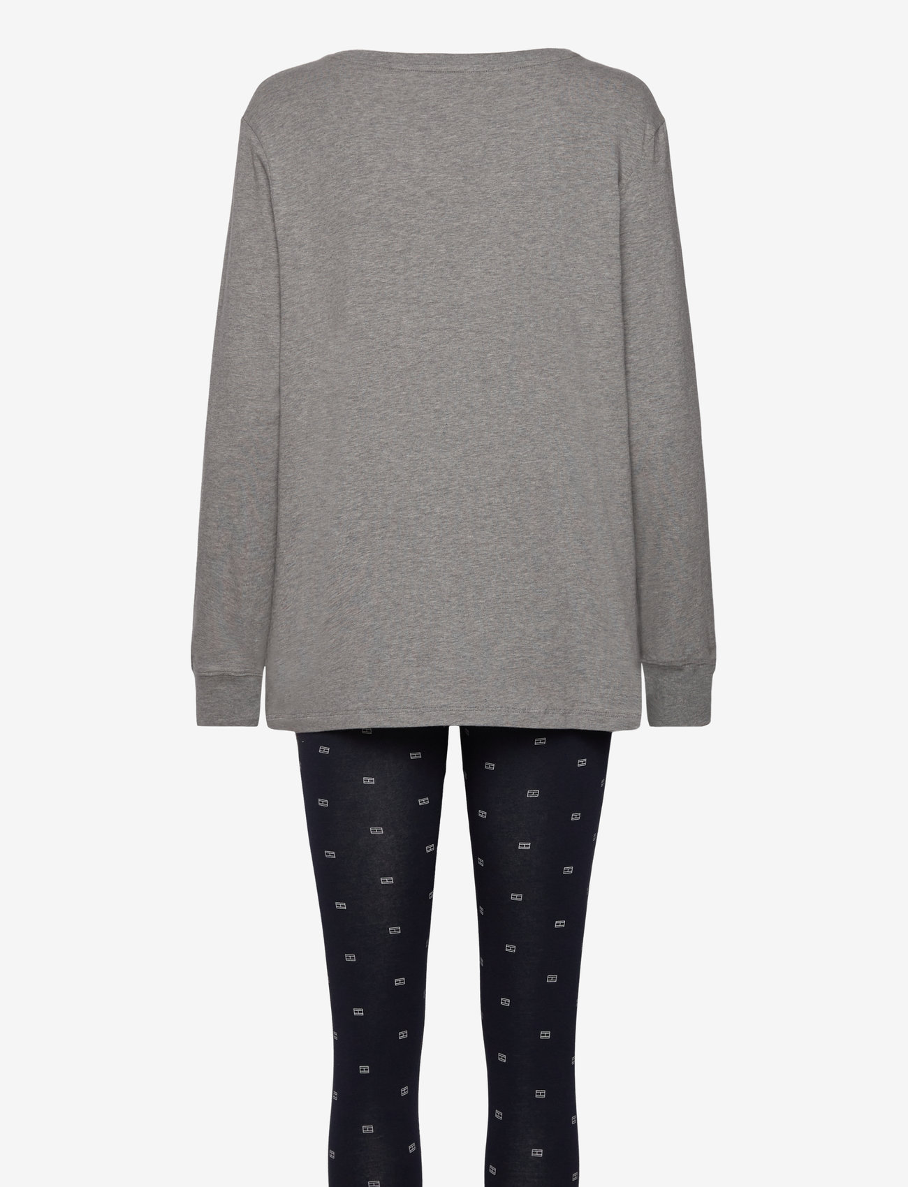 Tommy Hilfiger - GIFT LEGGING PJ SET W EYEMASK - pyjamas - mid grey ht / outline flag - 2