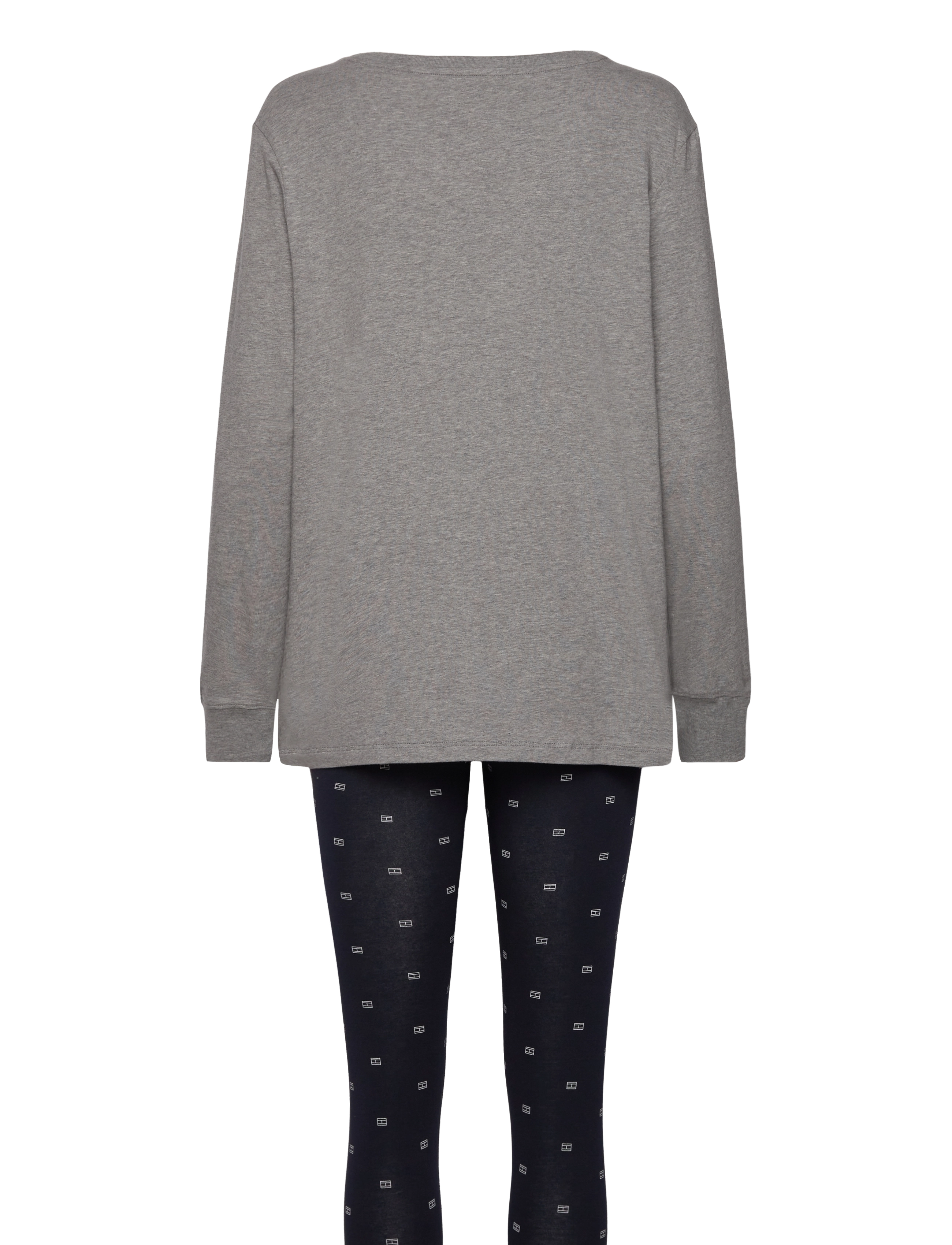 Tommy Hilfiger - GIFT LEGGING PJ SET W EYEMASK - mid grey ht / outline flag - 2