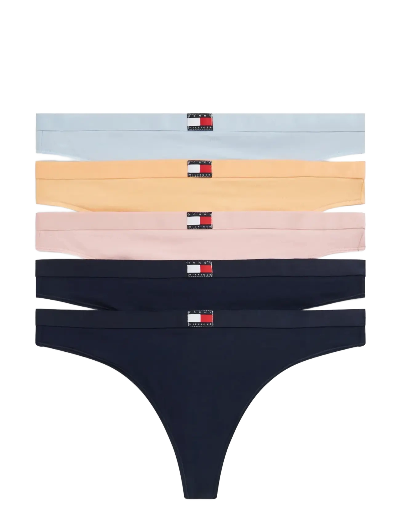 Tommy Hilfiger 5 PACK THONG - Unterwäsche - B BLUE CAB ORG NAVY NAVY ROSE / multi