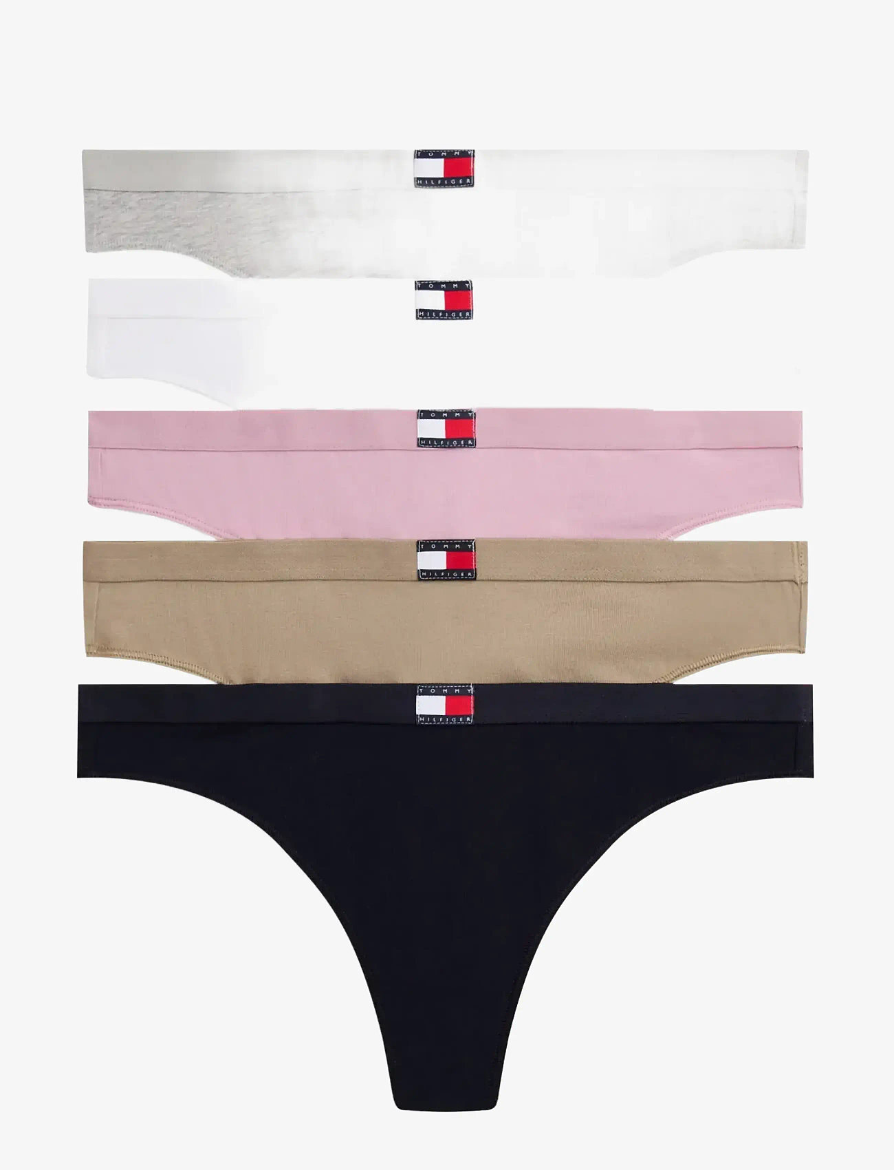 Tommy Hilfiger - 5 PACK THONG - stringtrusser - mys orc grey keystone white des sky - 1