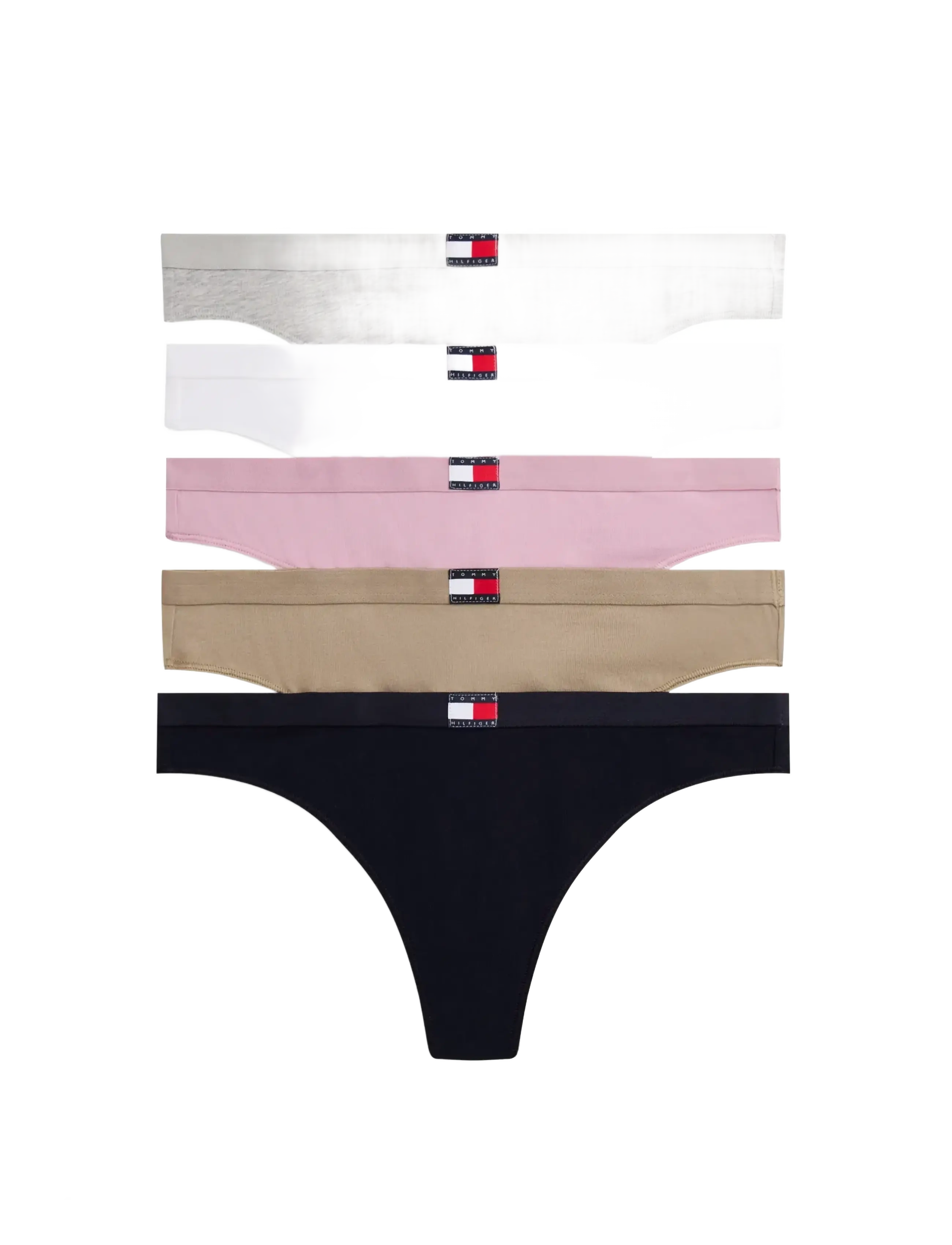 Tommy Hilfiger 5 PACK THONG - Unterwäsche - MYS ORC GREY KEYSTONE WHITE DES SKY / multi
