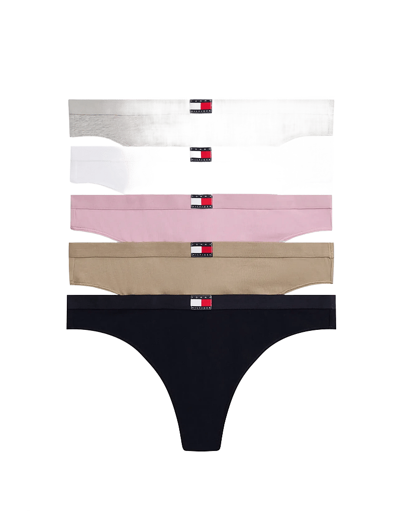 Tommy Hilfiger - 5 PACK THONG - stringtrosor - mys orc grey keystone white des sky - 1