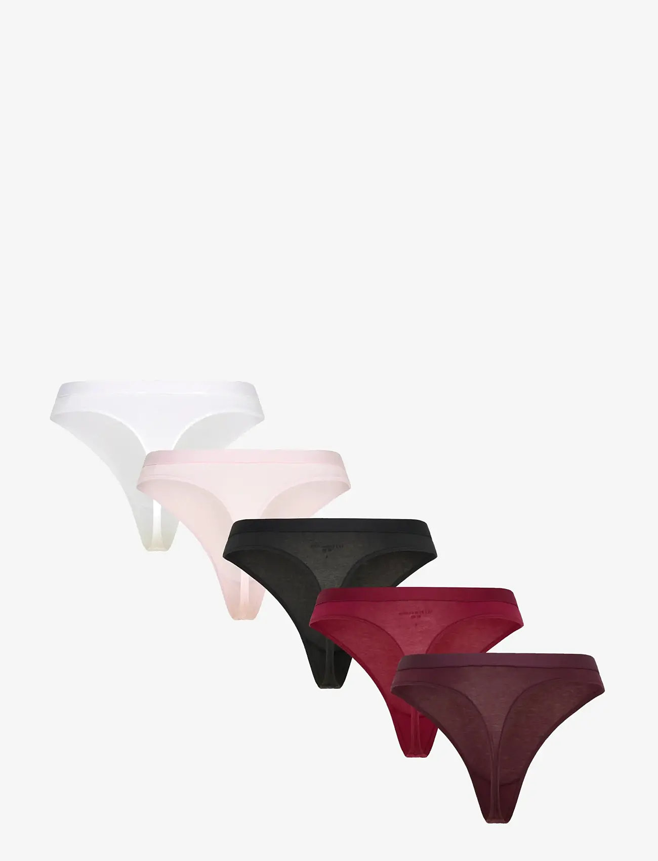 Tommy Hilfiger - 5 PACK THONG - stringtrusser - rouge pink white burg black - 2