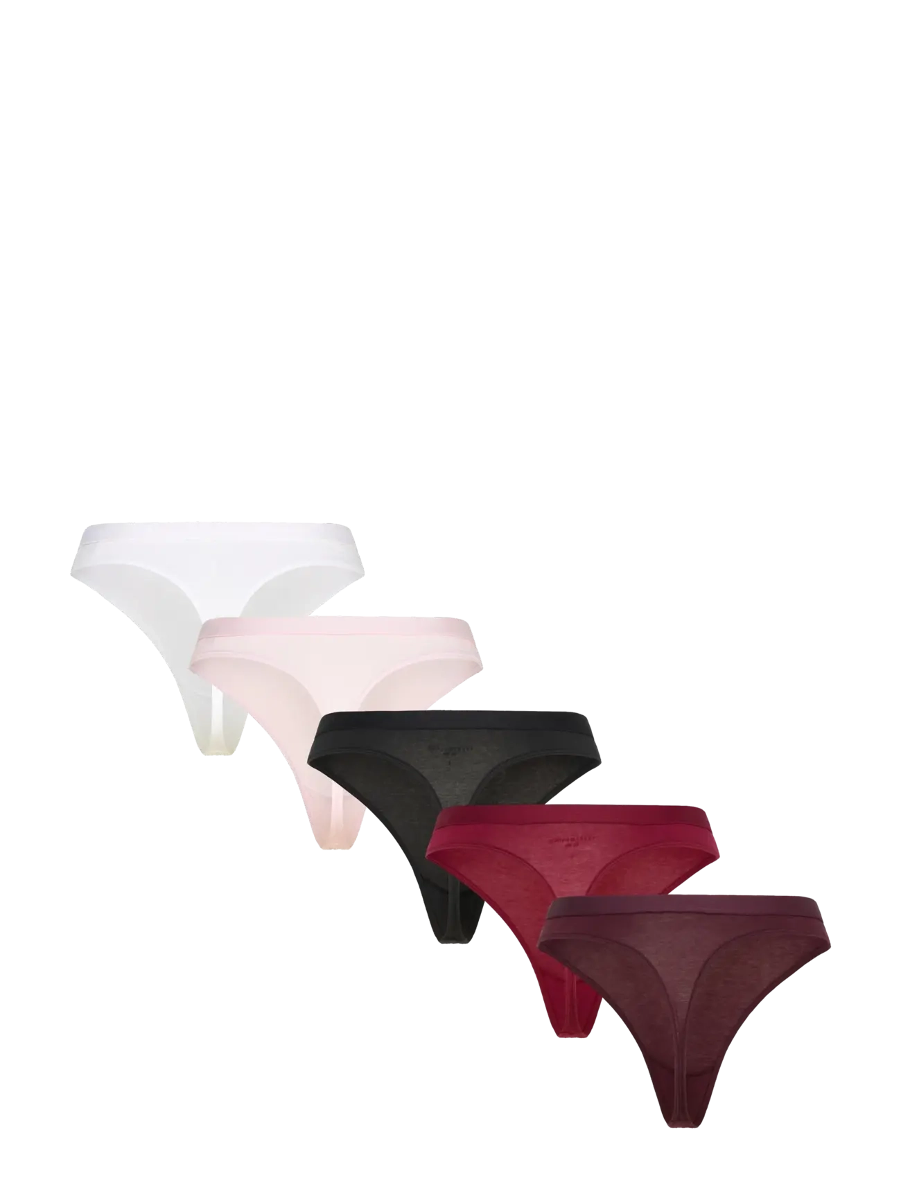 Tommy Hilfiger - 5 PACK THONG - g-strengur - rouge pink white burg black - 2