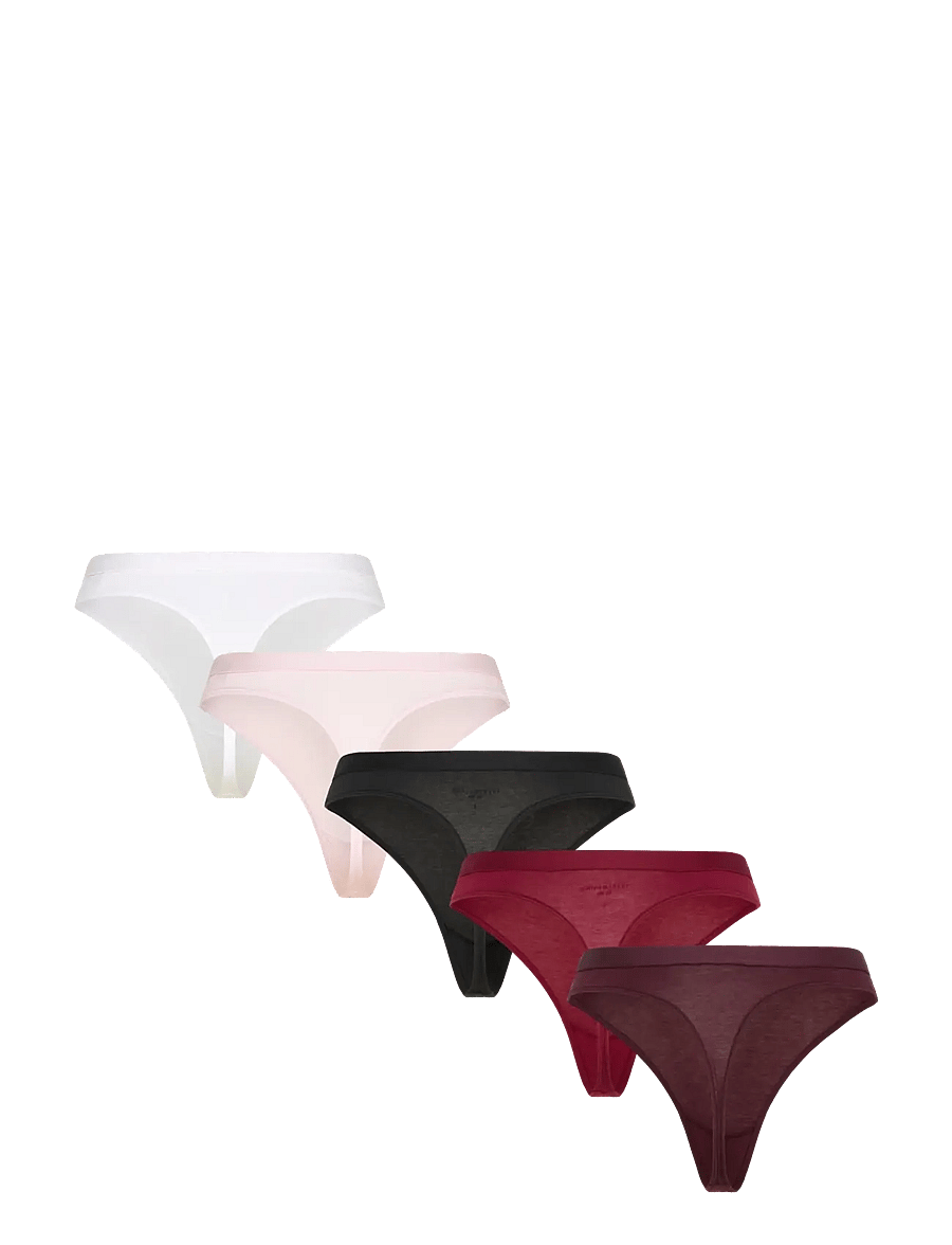 Tommy Hilfiger - 5 PACK THONG - stringtrusser - rouge pink white burg black - 2