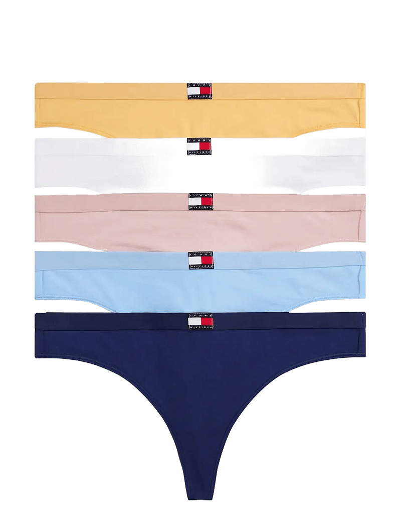 Tommy Hilfiger - 5 PACK THONG - string - blue val pink white prep blue - 1