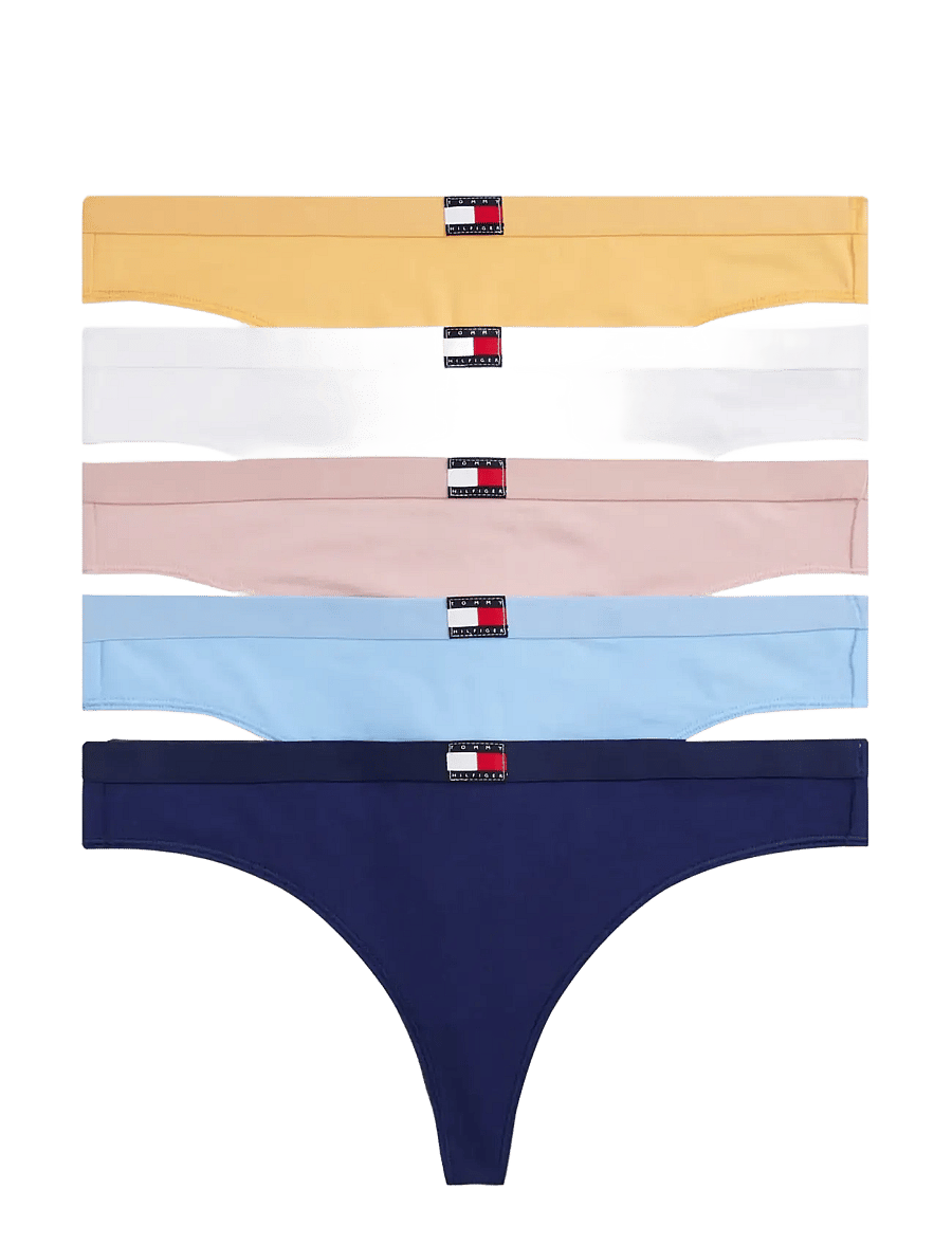 Tommy Hilfiger - 5 PACK THONG - stringtrusser - blue val pink white prep blue - 1