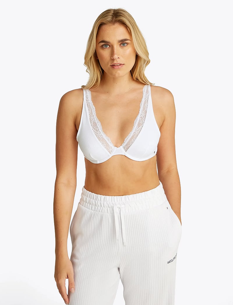 Tommy Hilfiger - UNLINED PLUNGE BRA (EXT. SIZE) - plunge rinnahoidjad - white - 0