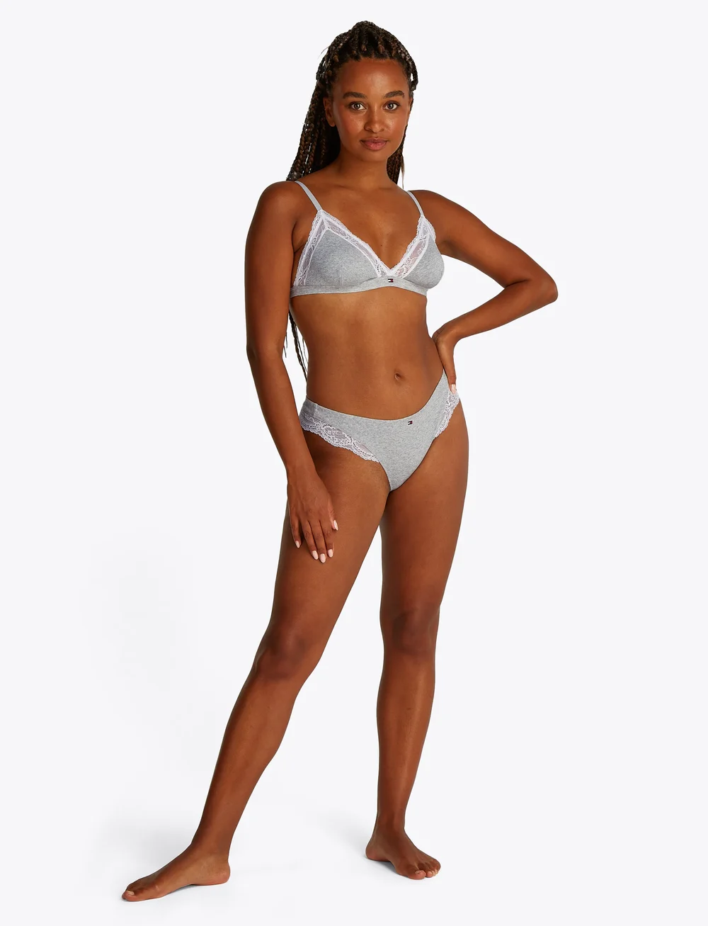 Tommy Hilfiger - DIPPED THONG - stringtrusser - light grey heather - 3