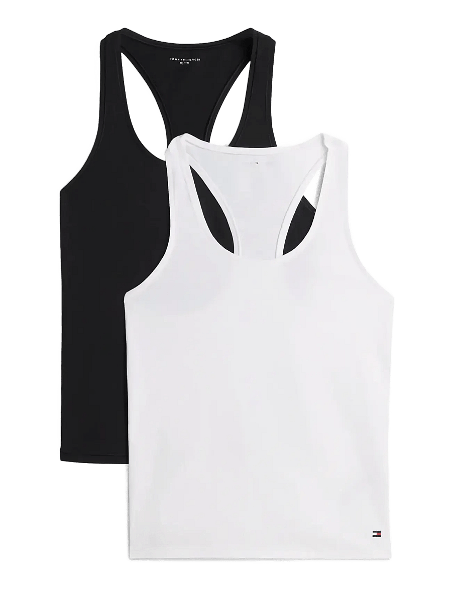 Tommy Hilfiger - 2 PACK TANK TOP - Ärmellose tops - black white - 1