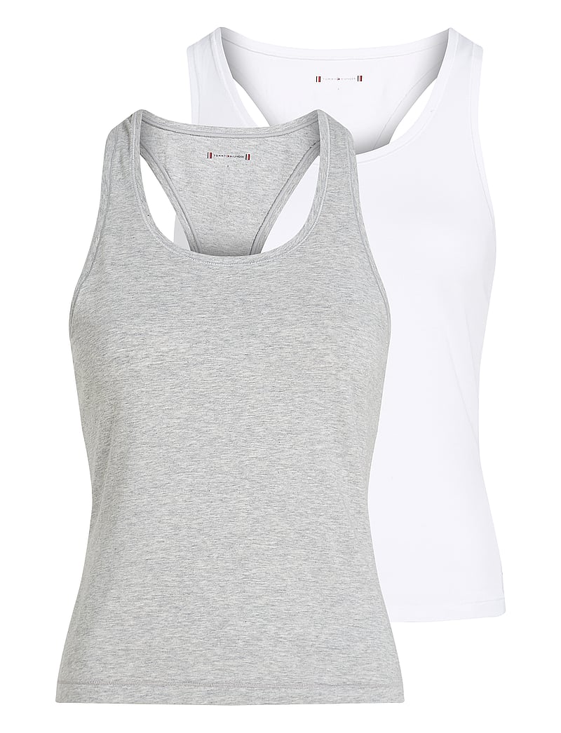 Tommy Hilfiger - 2 PACK TANK TOP - Ärmellose tops - white light grey hthr - 1