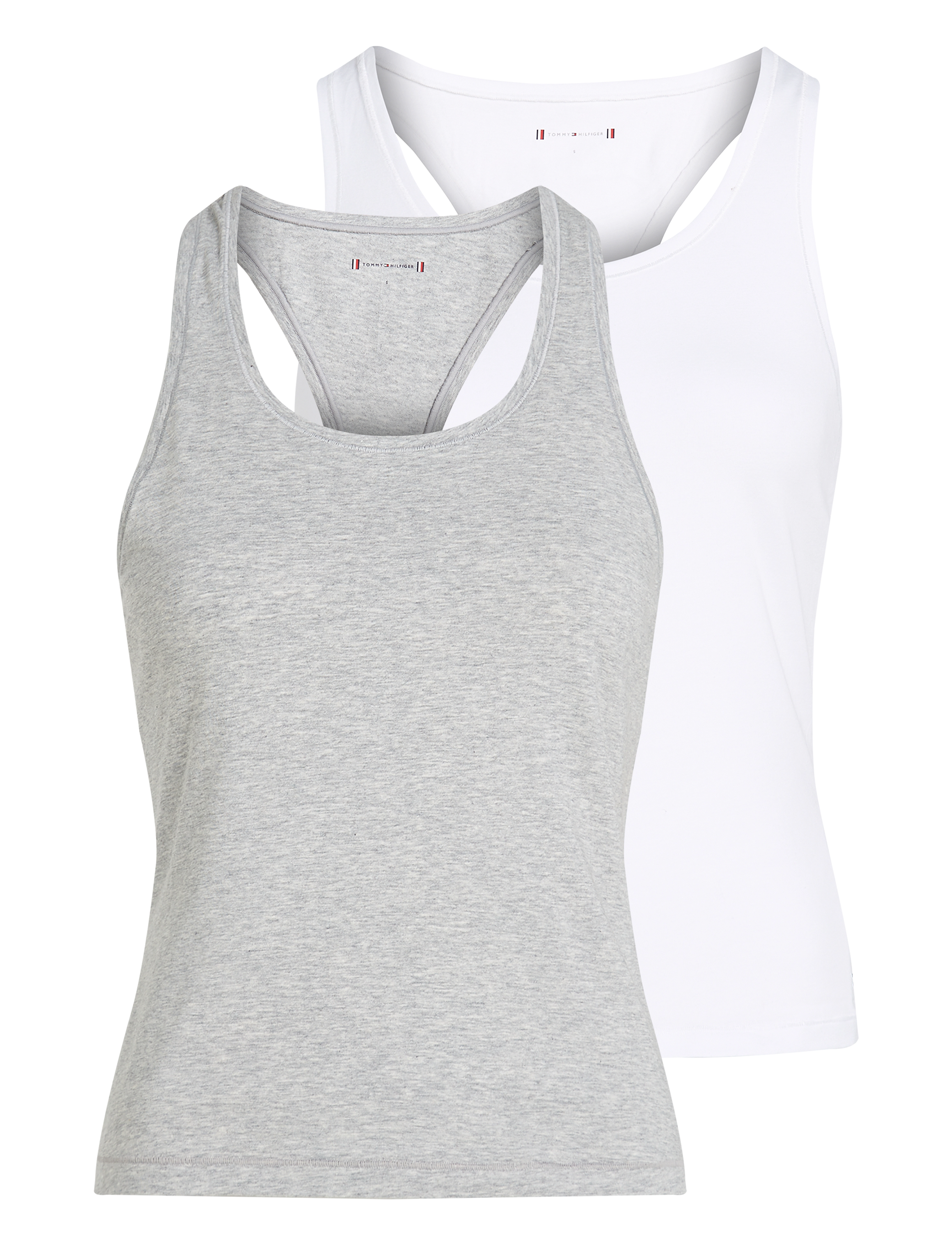 Tommy Hilfiger - 2 PACK TANK TOP - Ärmellose tops - white light grey hthr - 1
