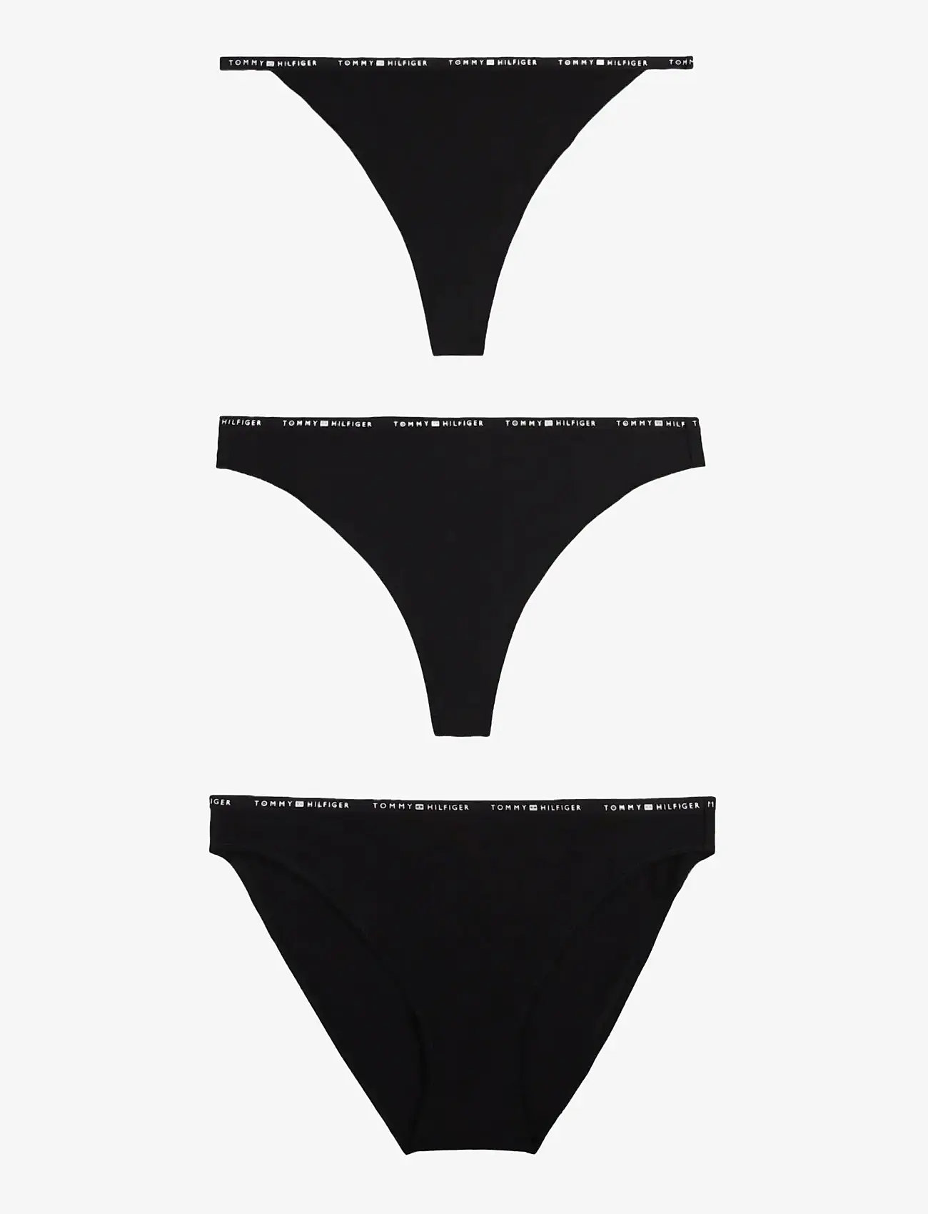 Tommy Hilfiger - 3 PACK MULTI SHAPE BOTTOM - brazilian slips - black  black  black - 1