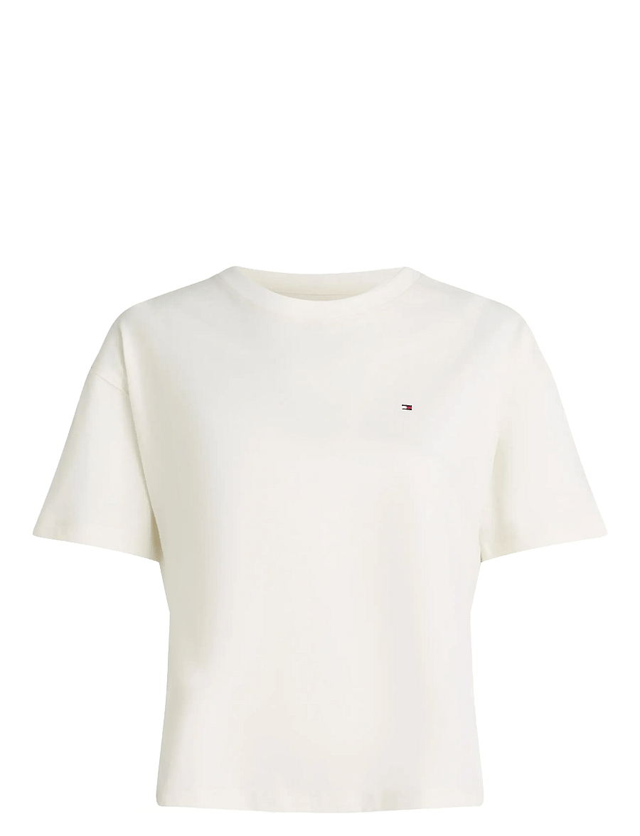 Tommy Hilfiger - SS JERSEY T-SHIRT - t-shirts - ivory - 1