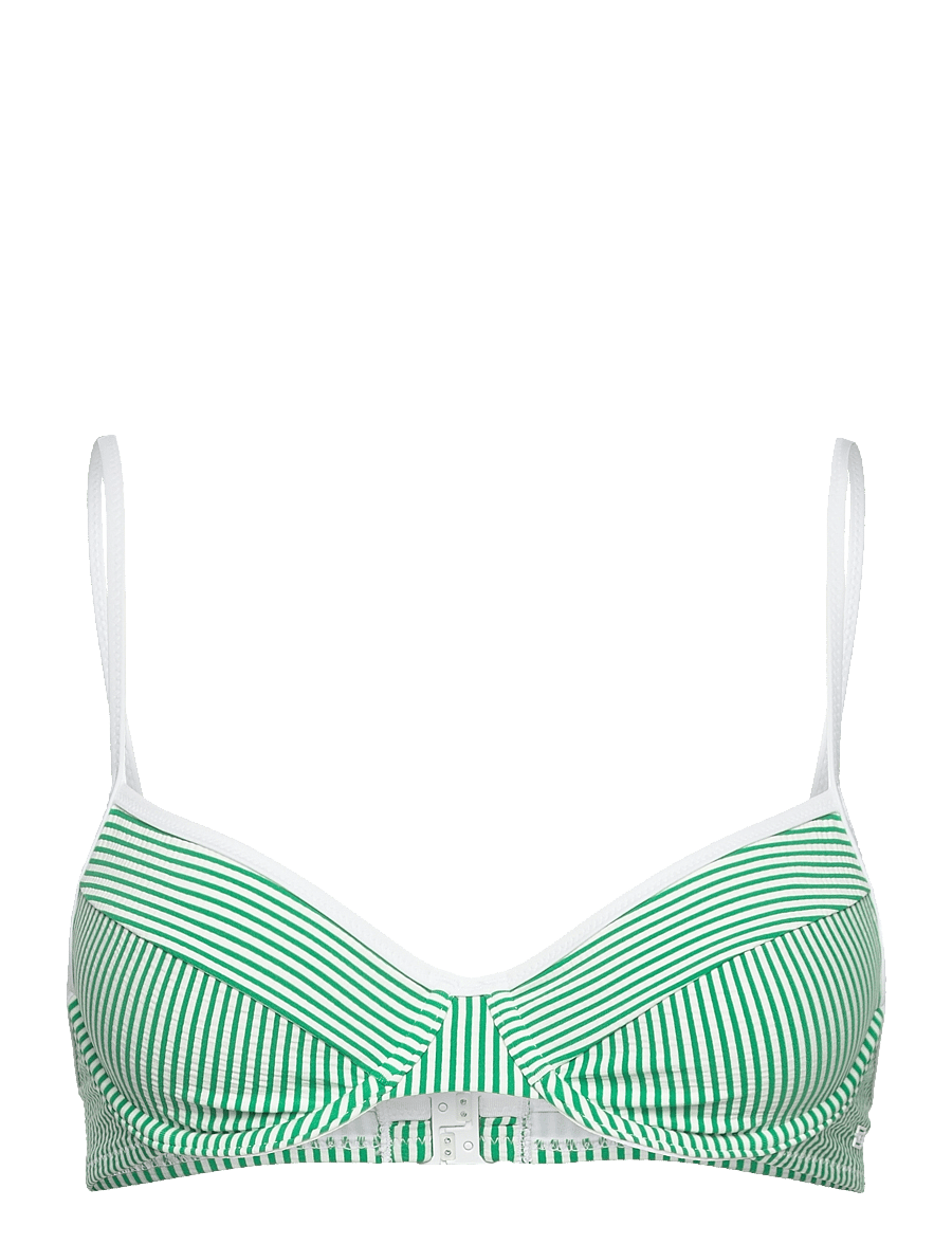 Tommy Hilfiger - UW DEMI - bikini-oberteile mit bügel - seersucker radiant green/ white - 1