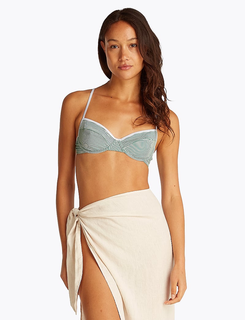 Tommy Hilfiger - UW DEMI - bikinitoppar med bygel - seersucker radiant green/ white - 0