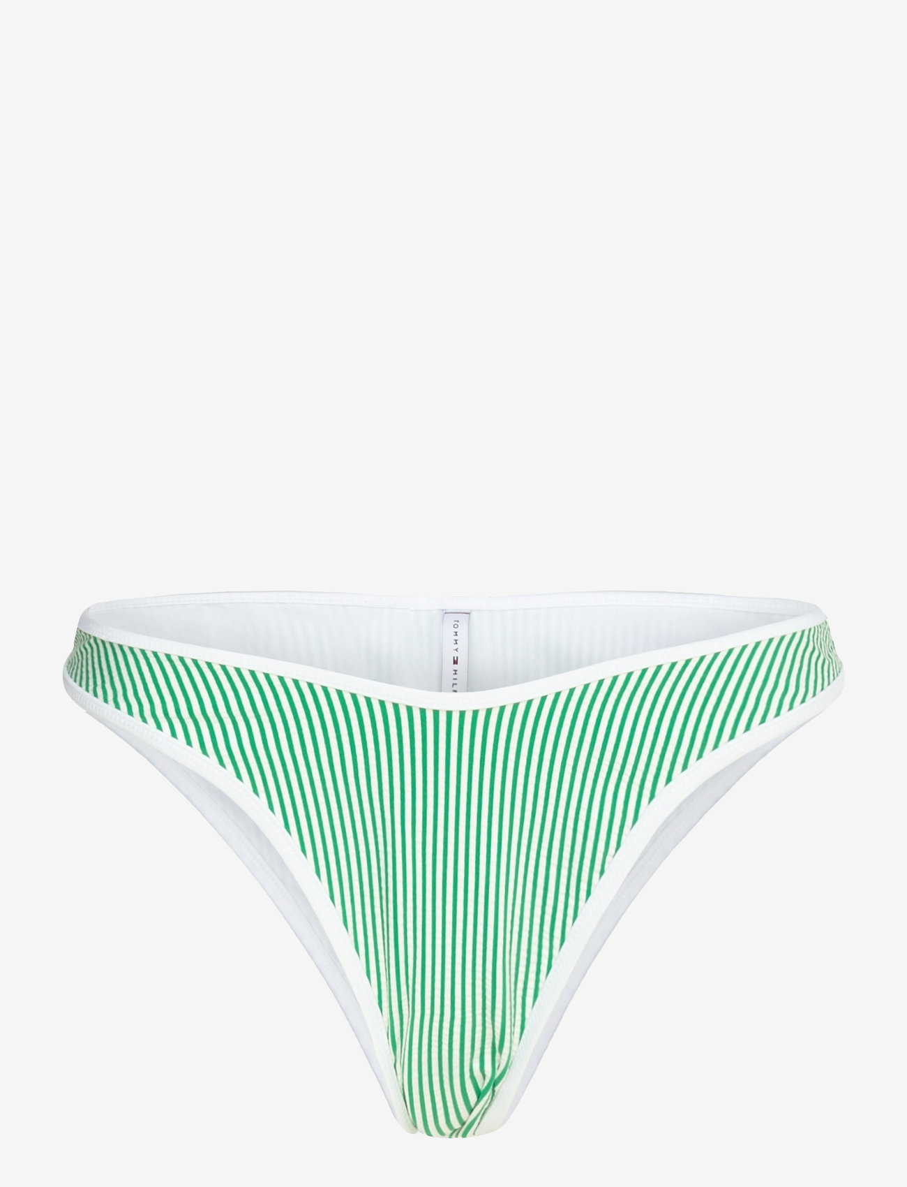 Tommy Hilfiger - HIGH LEG CHEEKY - bikinibroekjes - seersucker radiant green/ white - 1