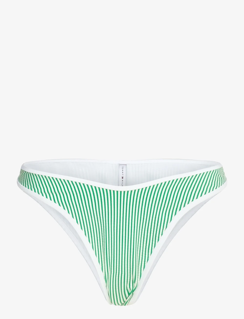Tommy Hilfiger - HIGH LEG CHEEKY - bikinihousut - seersucker radiant green/ white - 1