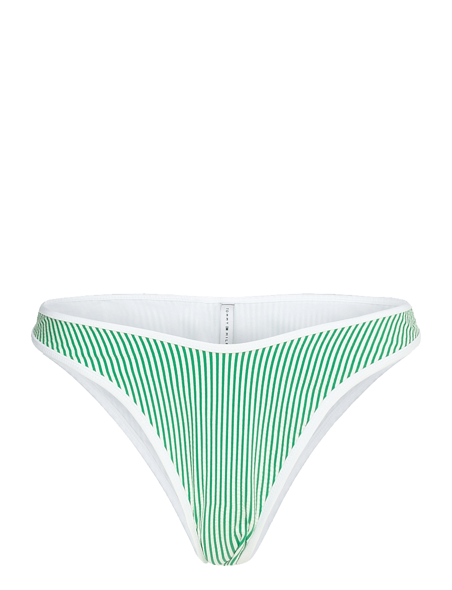 Tommy Hilfiger - HIGH LEG CHEEKY - brazilian bikinier - seersucker radiant green/ white - 1
