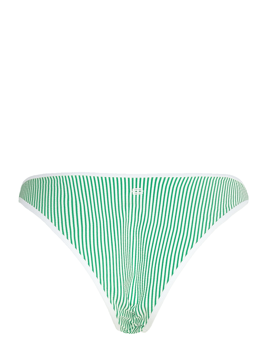 Tommy Hilfiger - HIGH LEG CHEEKY - brazilian bikinier - seersucker radiant green/ white - 2