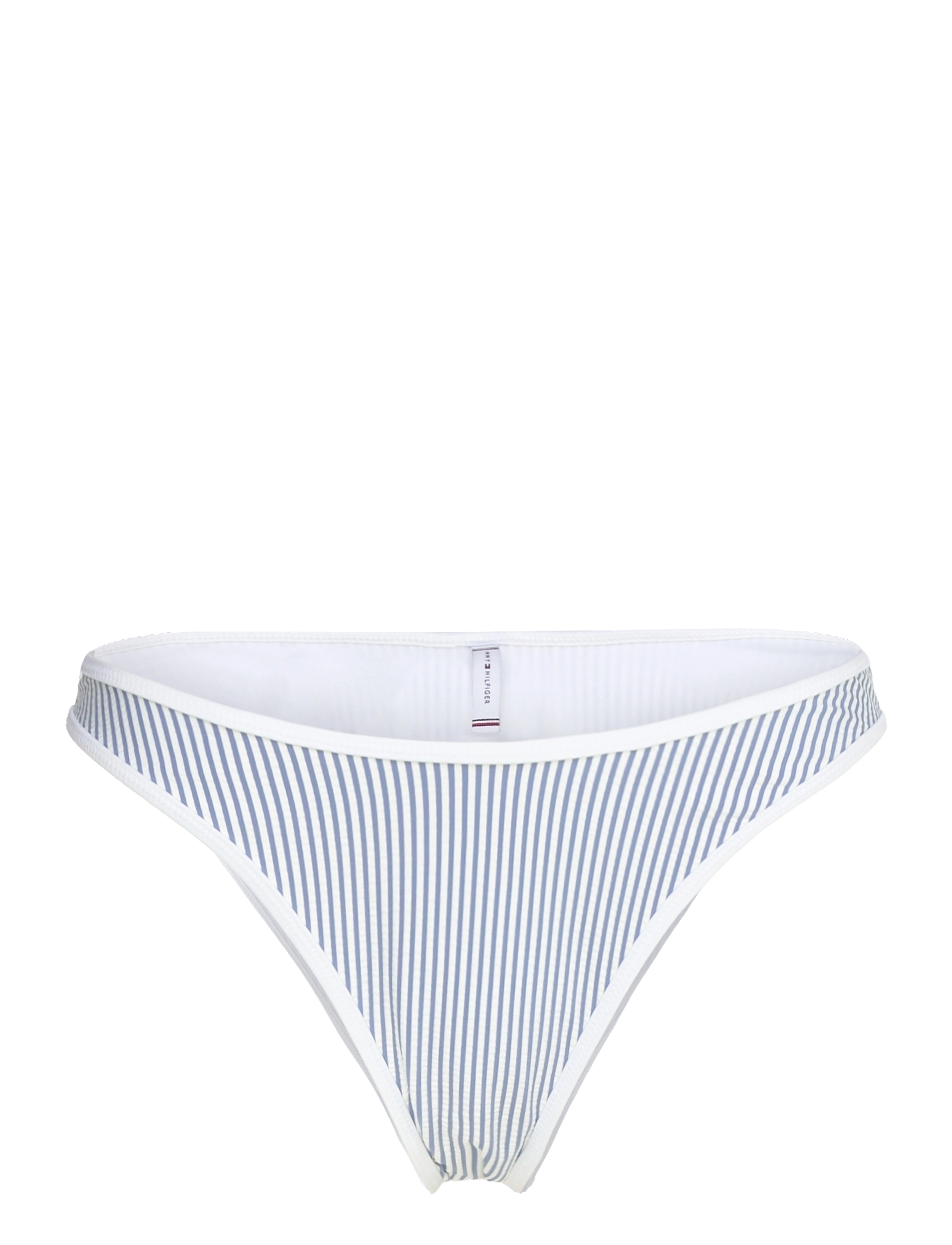 Tommy Hilfiger HIGH LEG CHEEKY - Bikinis - SEERSUCKER BRISK BLUE/ WHITE / blue