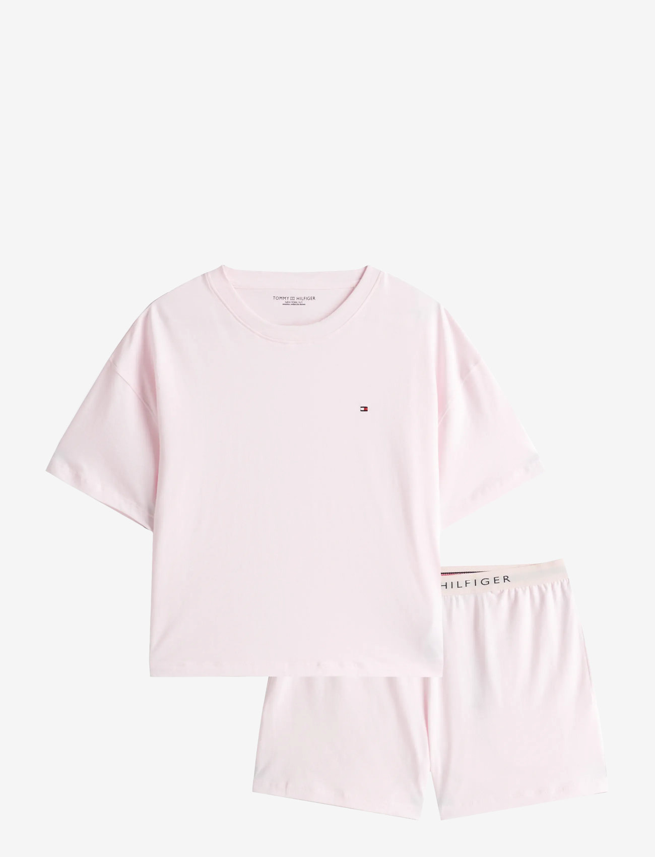 Tommy Hilfiger - SS JERSEY SHORT SET - Šortai - light pink - 1