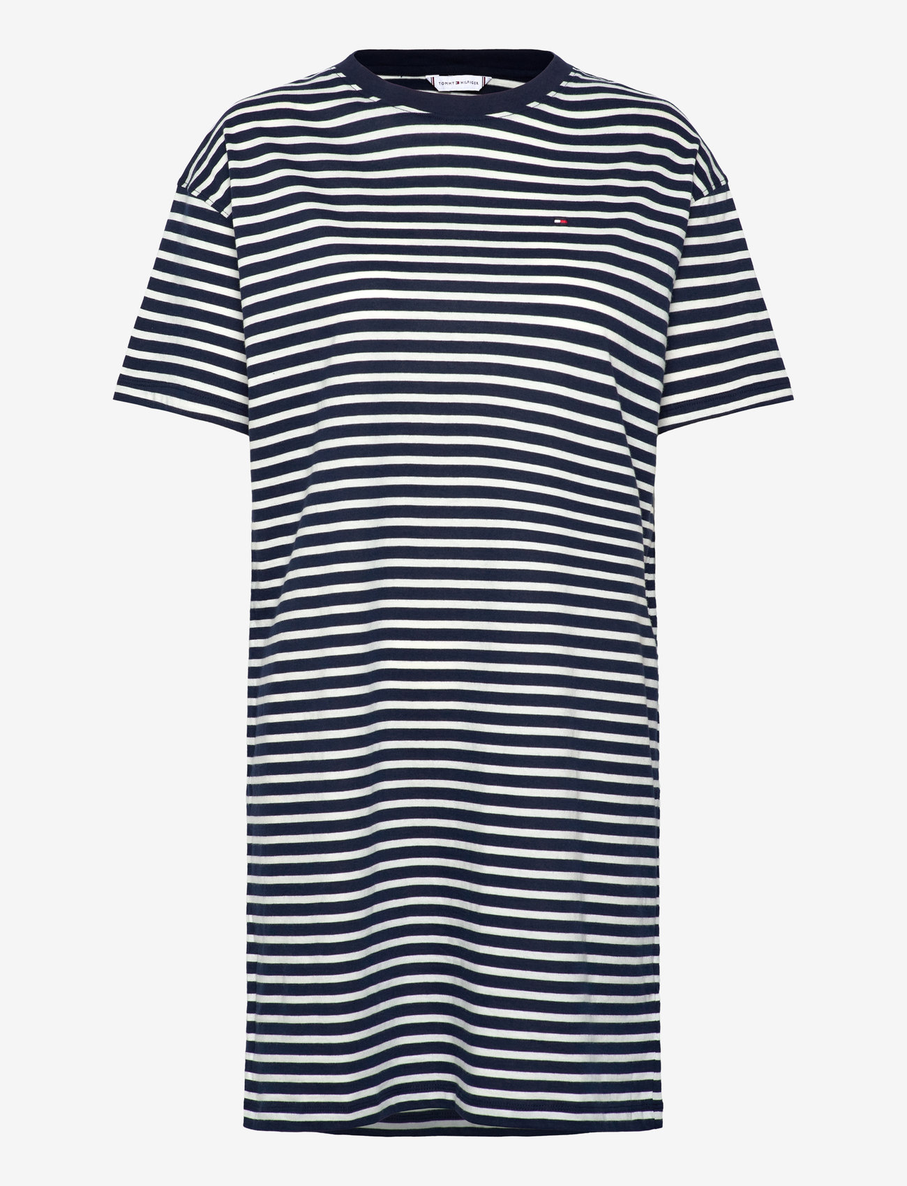 Tommy Hilfiger - STRIPE SS T-SHIRT DRESS - breton small dark night navy - 1