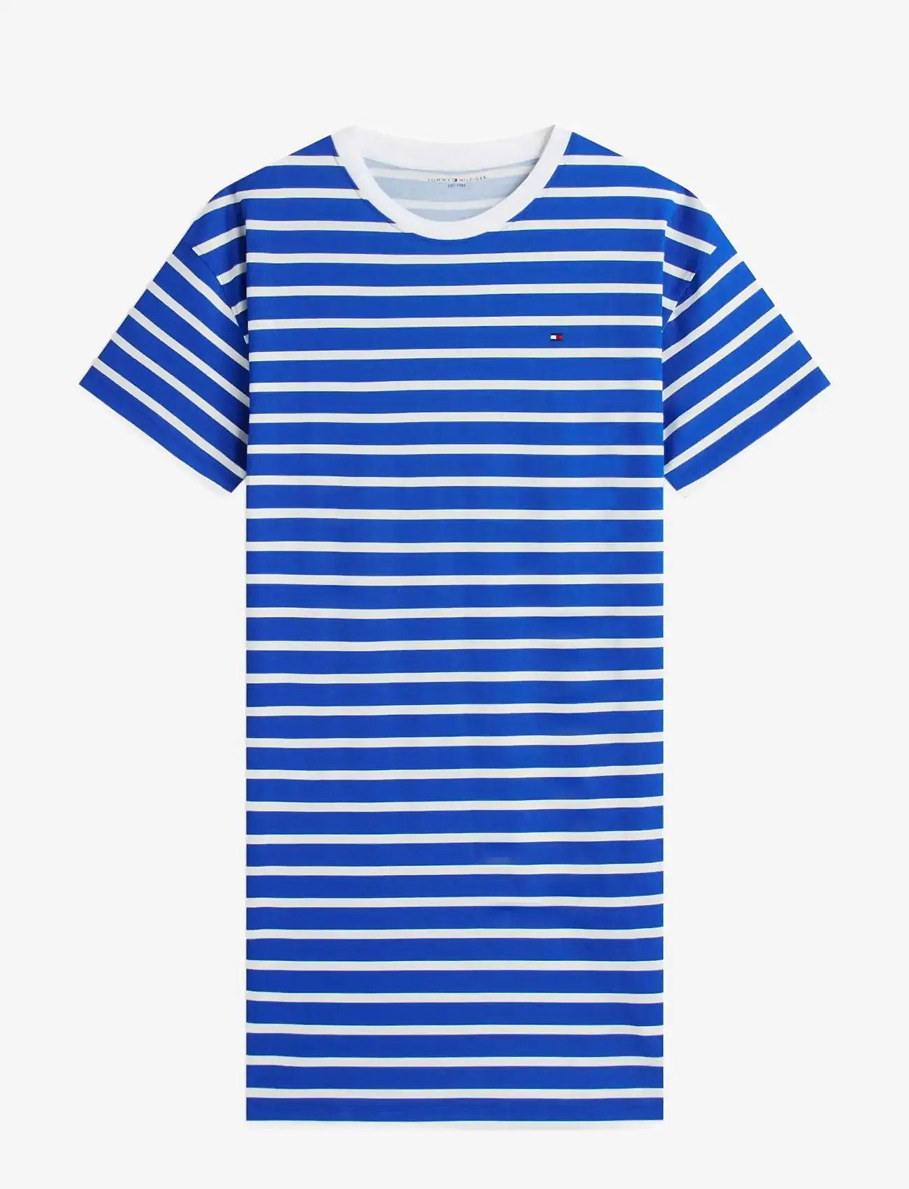 Tommy Hilfiger - STRIPE SS T-SHIRT DRESS - Öösärgid - blue orbit breton stripe - 1