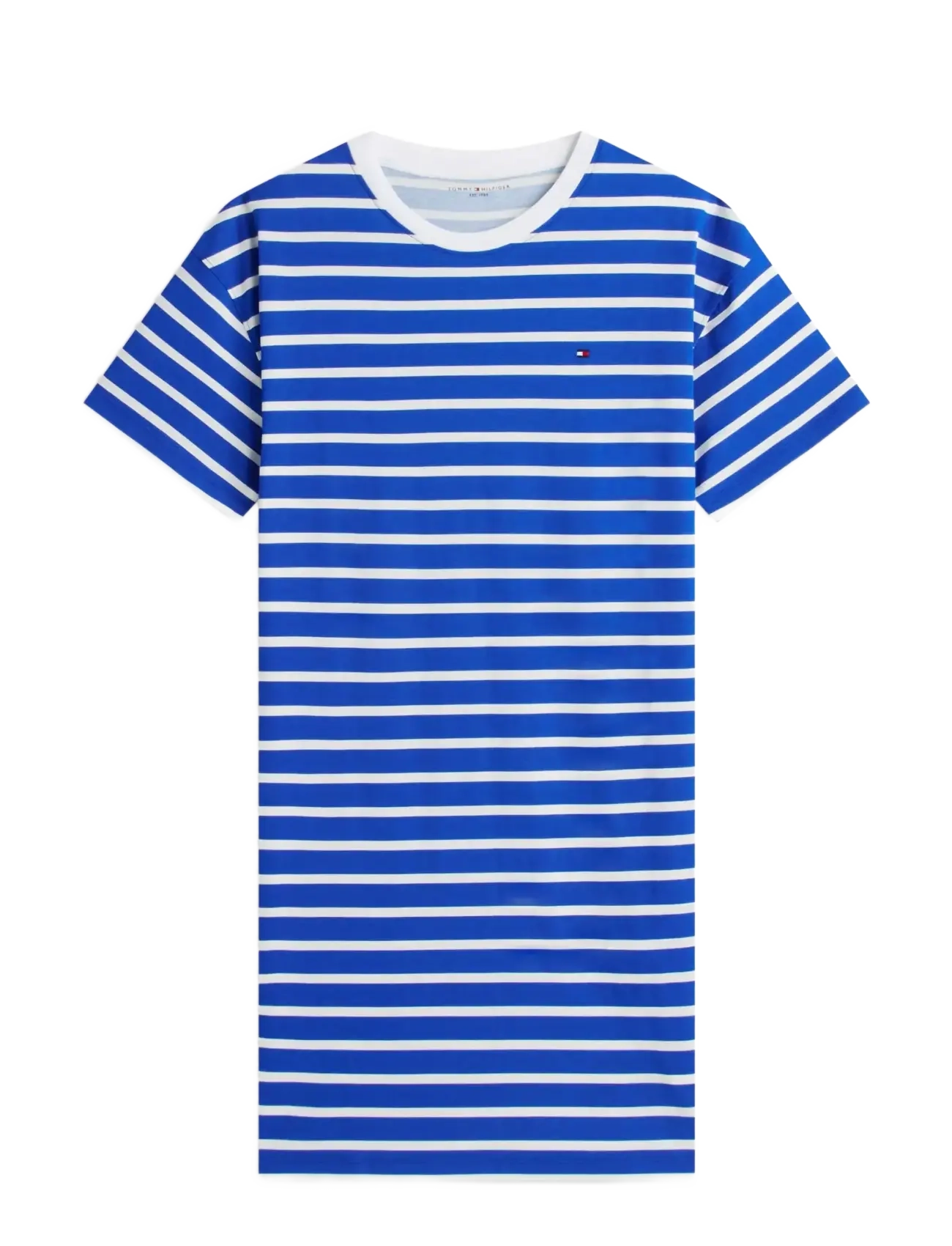 Tommy Hilfiger STRIPE SS T-SHIRT DRESS - Natkjoler - BLUE ORBIT BRETON STRIPE / blue