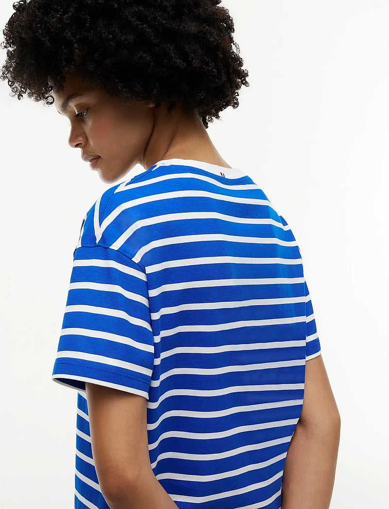 Tommy Hilfiger - STRIPE SS T-SHIRT DRESS - Öösärgid - blue orbit breton stripe - 3
