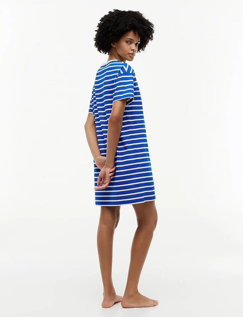Tommy Hilfiger - STRIPE SS T-SHIRT DRESS - Öösärgid - blue orbit breton stripe - 4