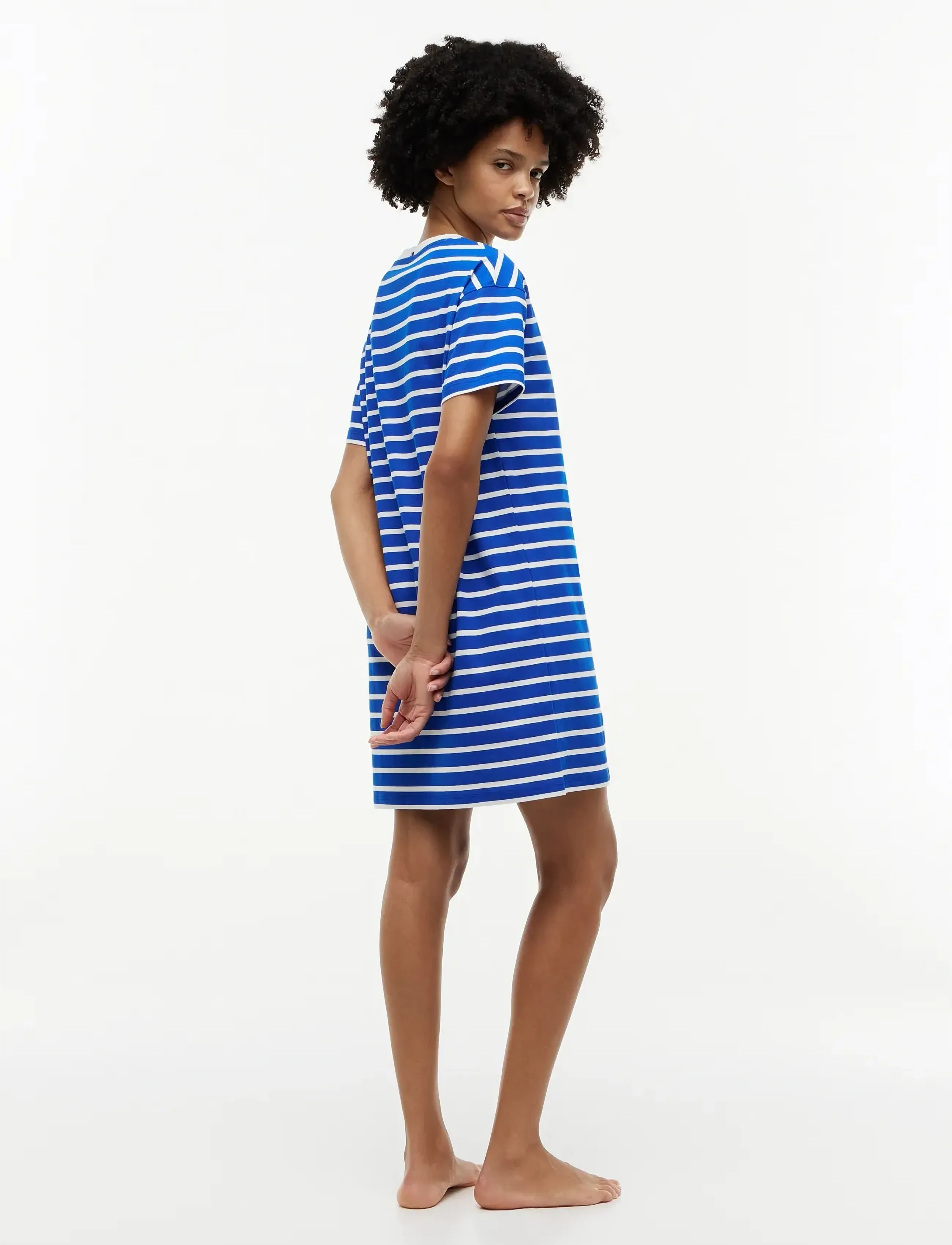 Tommy Hilfiger - STRIPE SS T-SHIRT DRESS - chemises de nuit - blue orbit breton stripe - 4