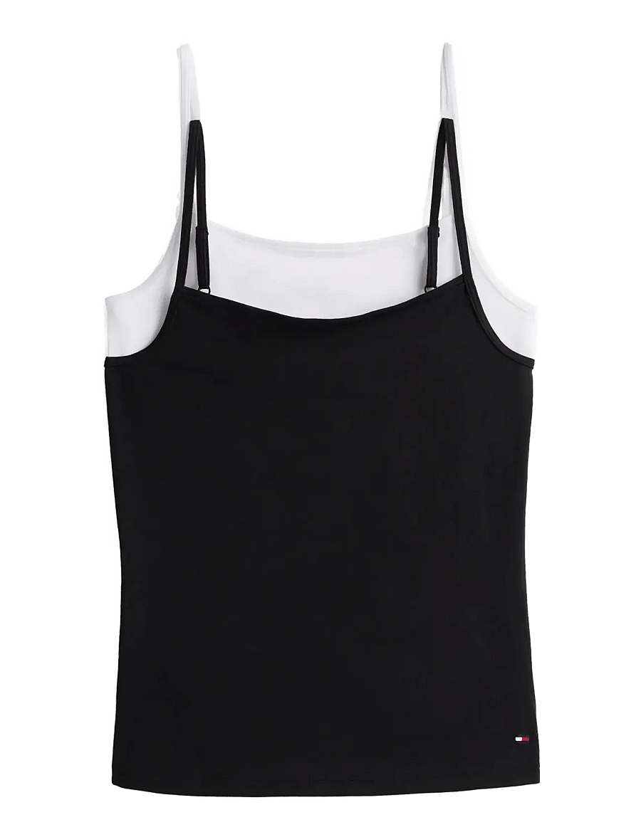 Tommy Hilfiger - 2 PACK CAMI - oberteile - white black - 1