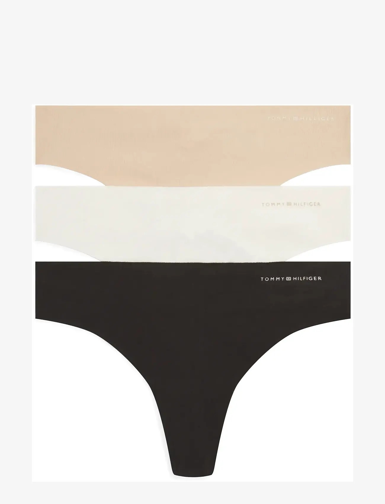 Tommy Hilfiger - 3 PACK COTTON THONG - seamless trusser - ivory misty blush black - 1
