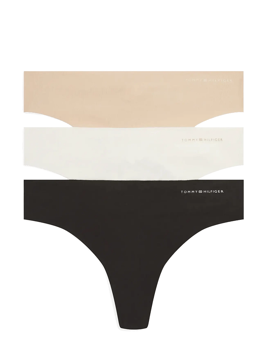 Tommy Hilfiger - 3 PACK COTTON THONG - seamless trosor - ivory misty blush black - 1