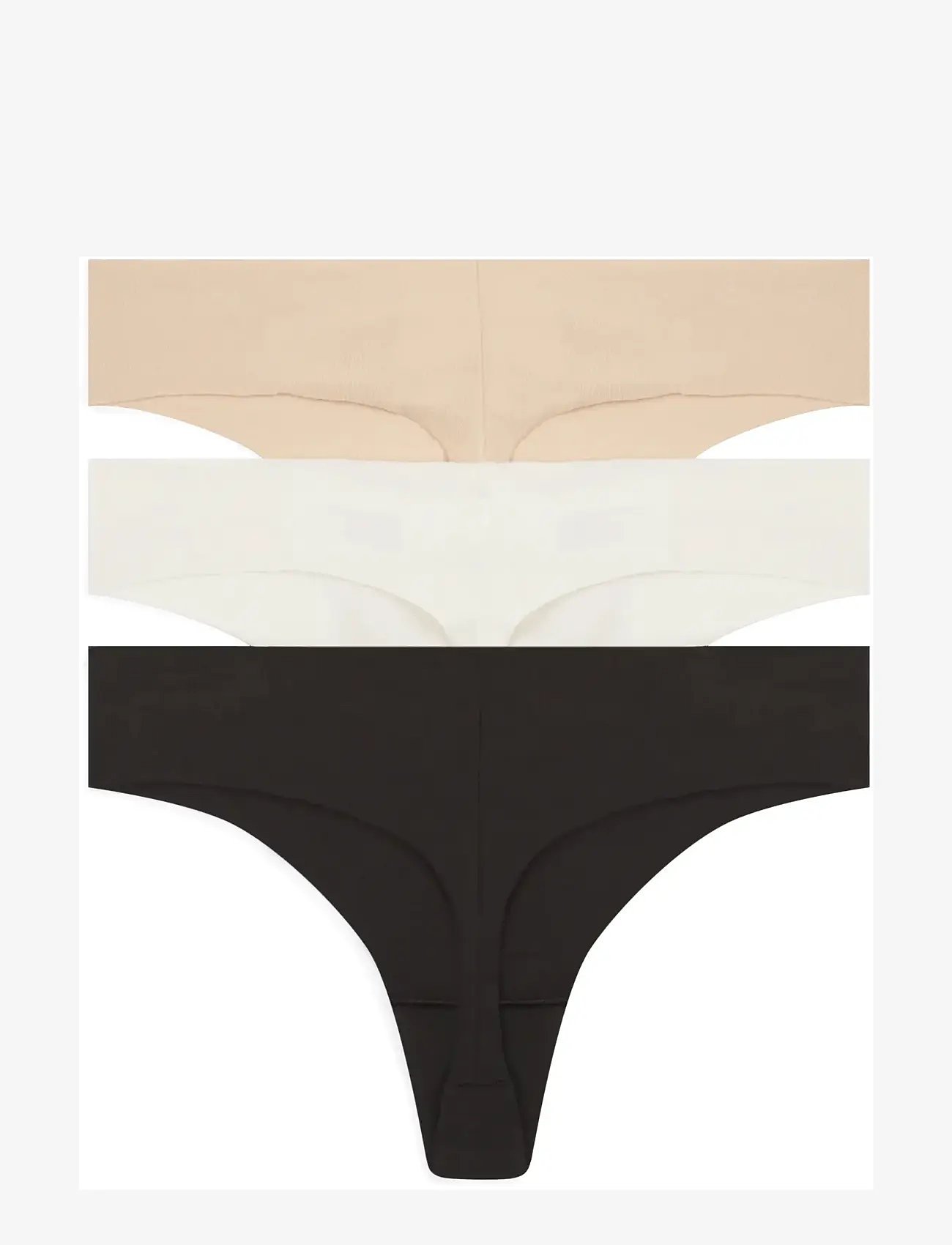 Tommy Hilfiger - 3 PACK COTTON THONG - seamless trusser - ivory misty blush black - 2