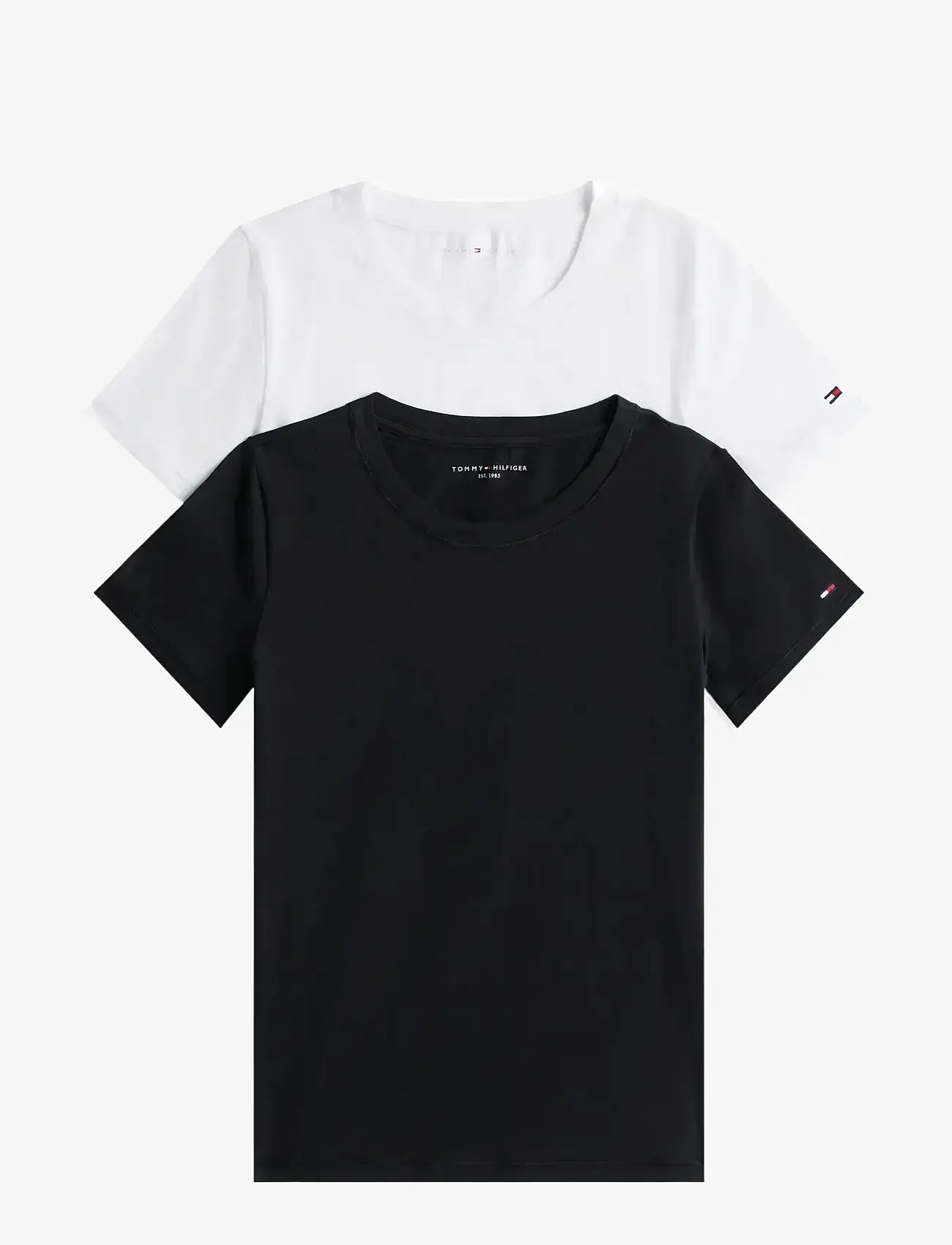 Tommy Hilfiger - 2 PACK SS T-SHIRT - t-shirts - white/ black - 1