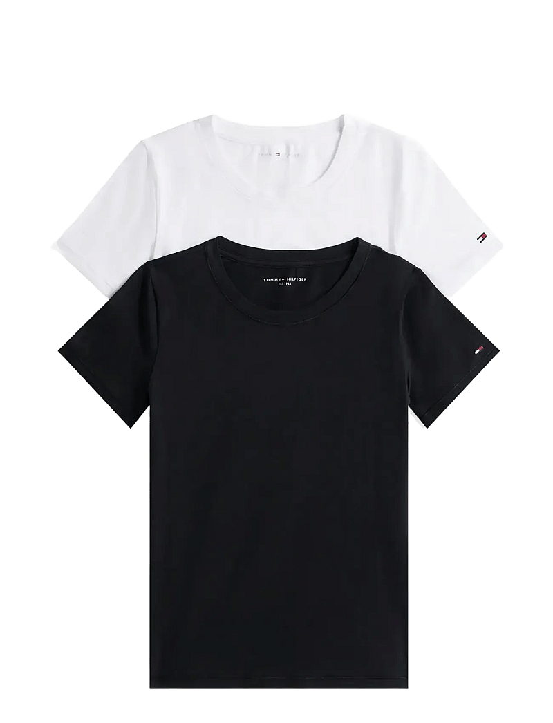 Tommy Hilfiger - 2 PACK SS T-SHIRT - t-shirts - white/ black - 1