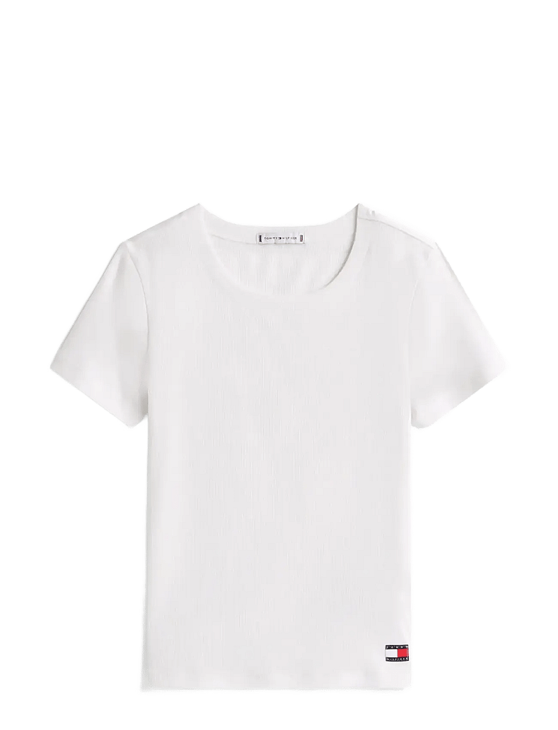 Tommy Hilfiger - SS RIB T-SHIRT - ecru - 1