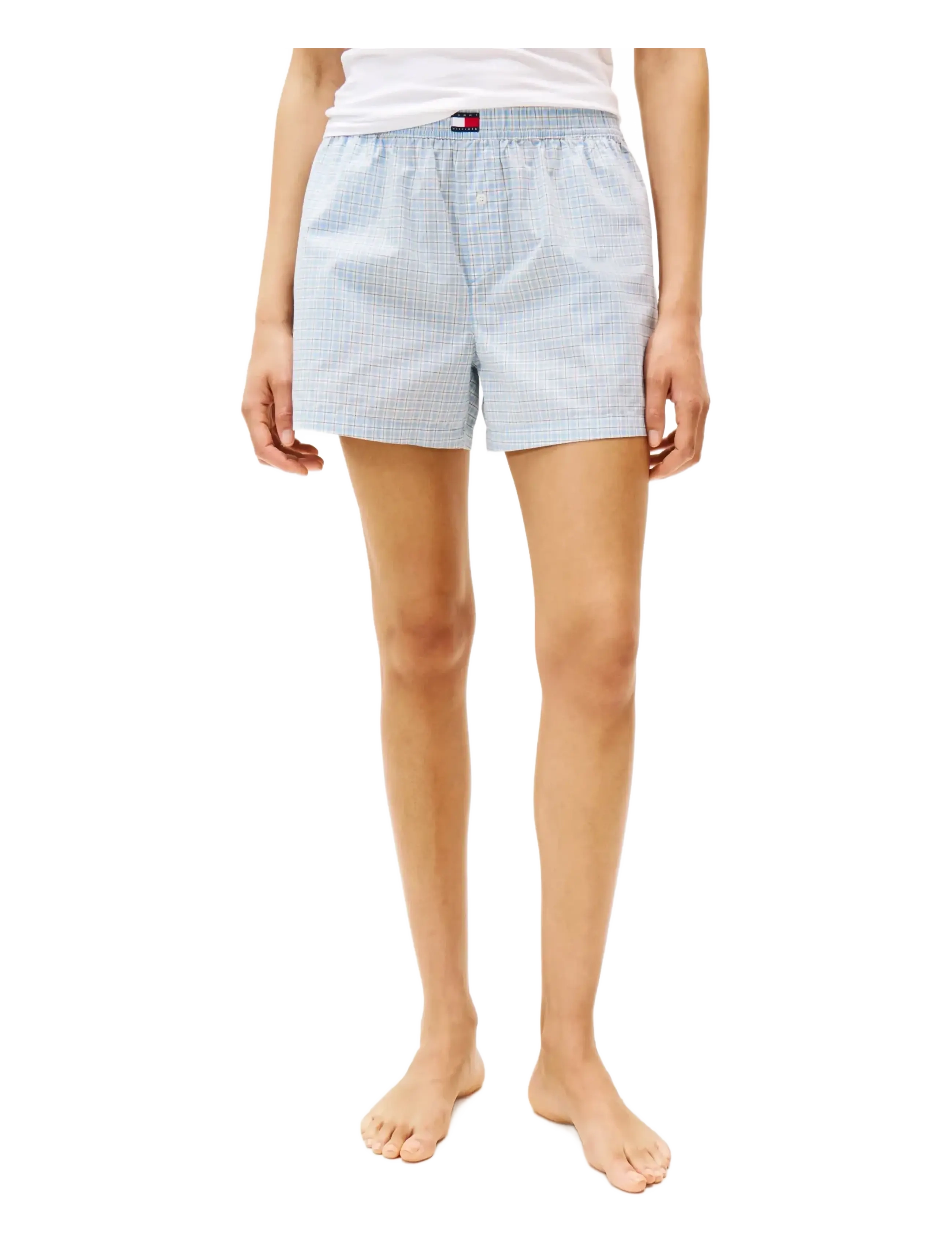 TOMMY HILFIGER Plaid Prt Poplin Shorts Blau - XL - Damen