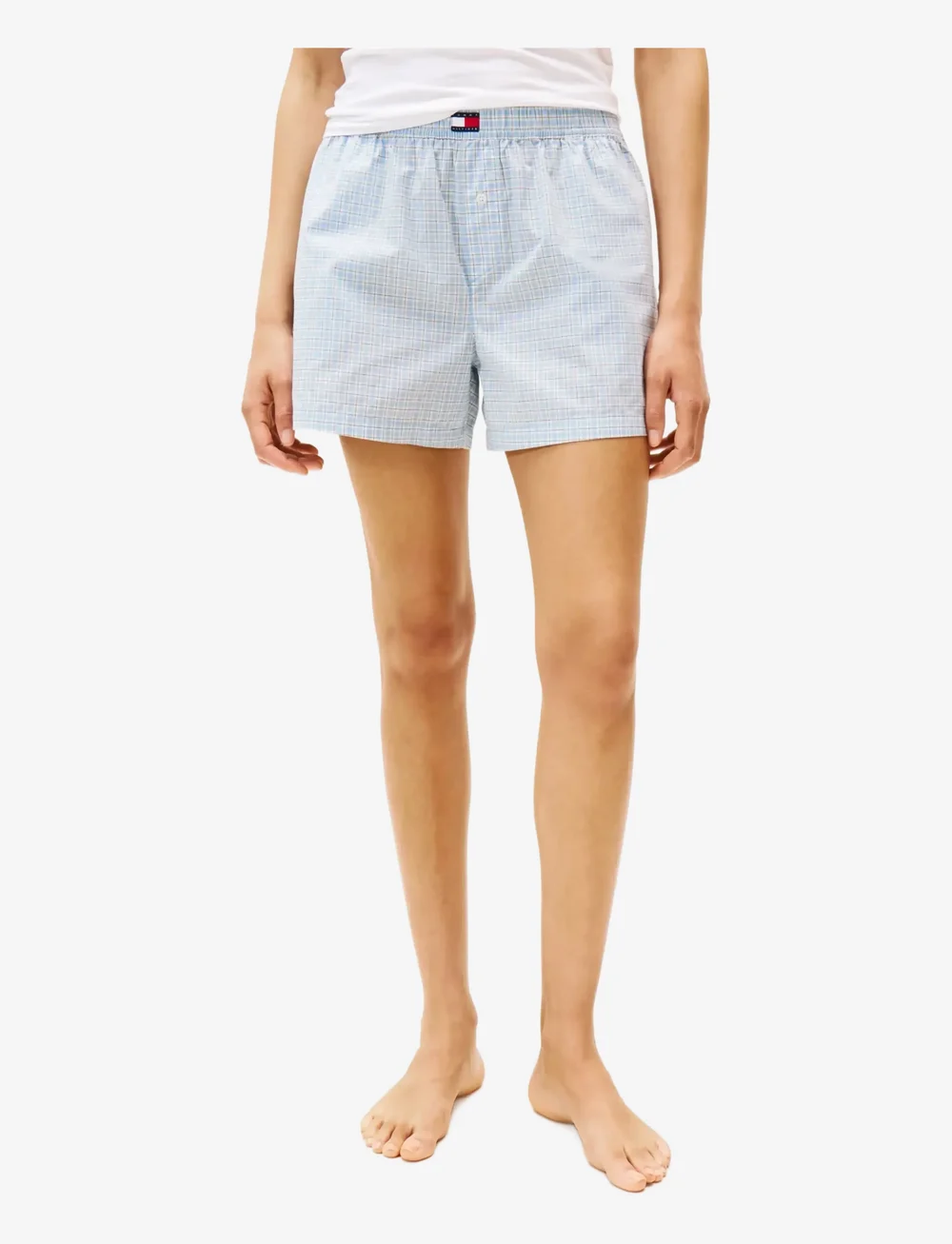 Tommy Hilfiger - PLAID PRT POPLIN SHORTS - sukkpüksid - mini plaid cloudy blue - 1