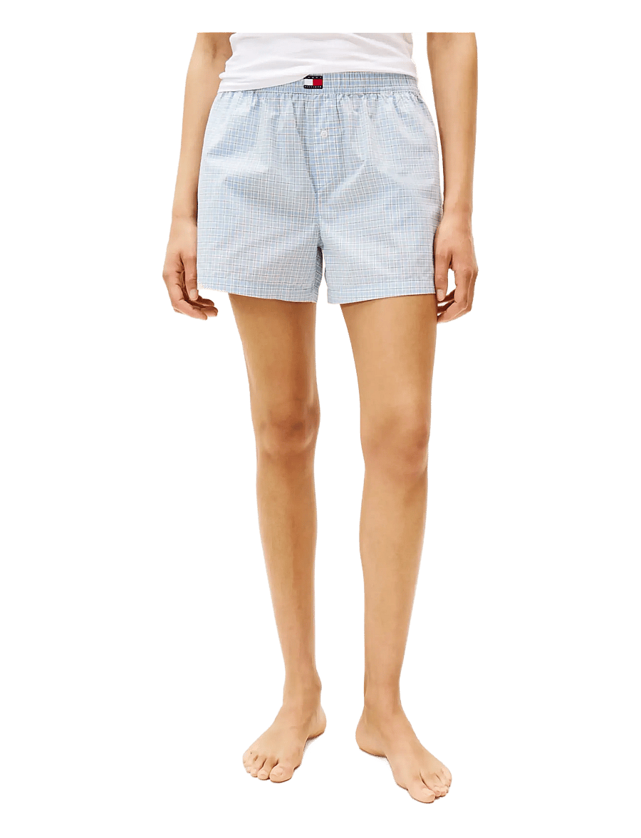 Tommy Hilfiger - PLAID PRT POPLIN SHORTS - strømpebukser - mini plaid cloudy blue - 1